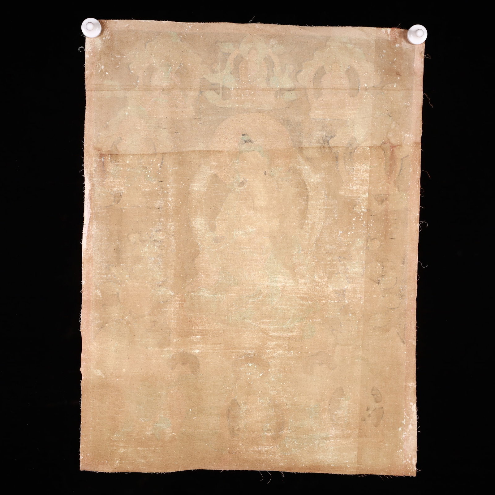A Rare Painted Color Statue of Manjusri Tangka - 8