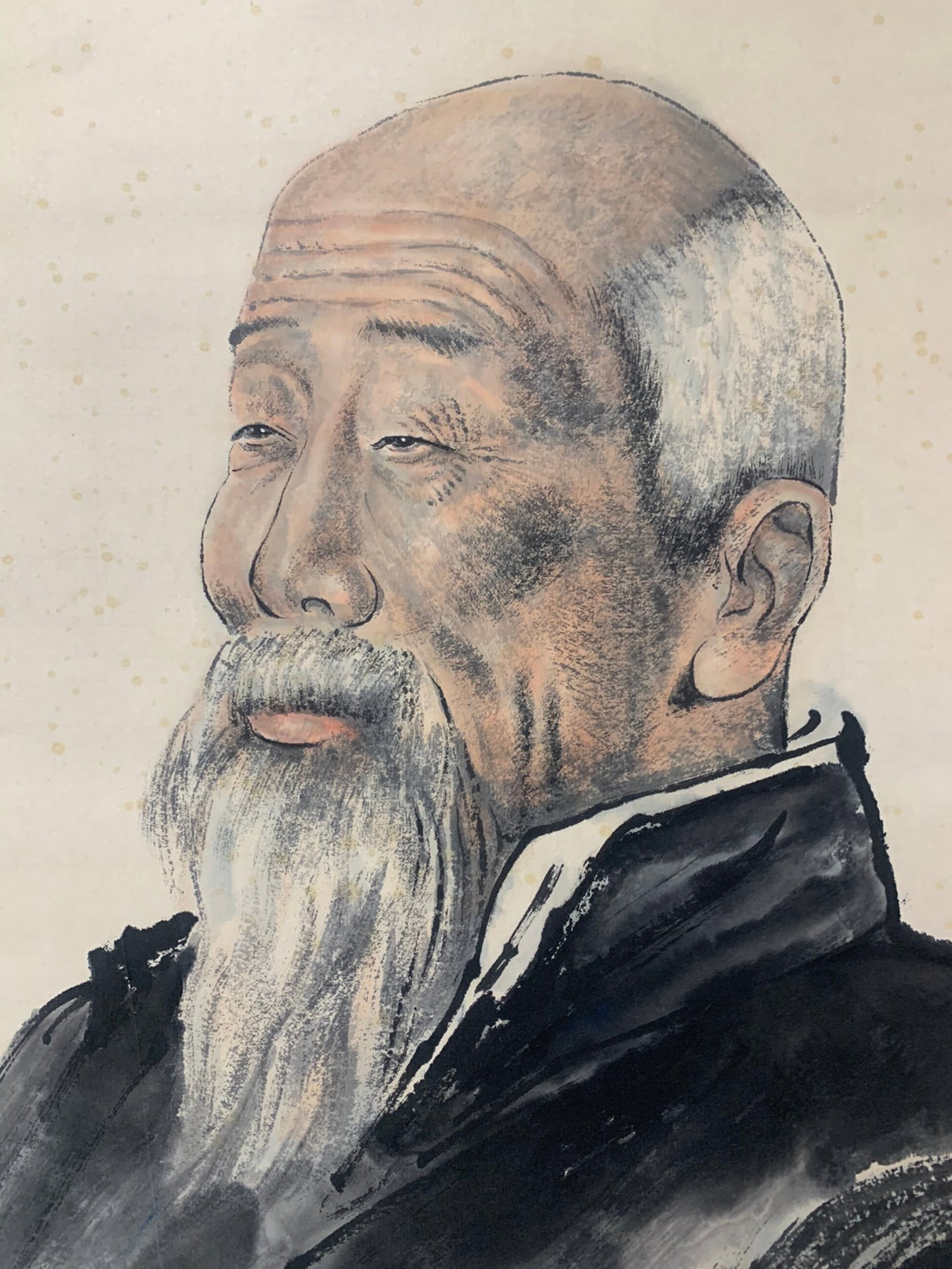 A Chinese Vertical Scroll Ink Painting of Figure on Paper,Jiang Zhaohe - 3