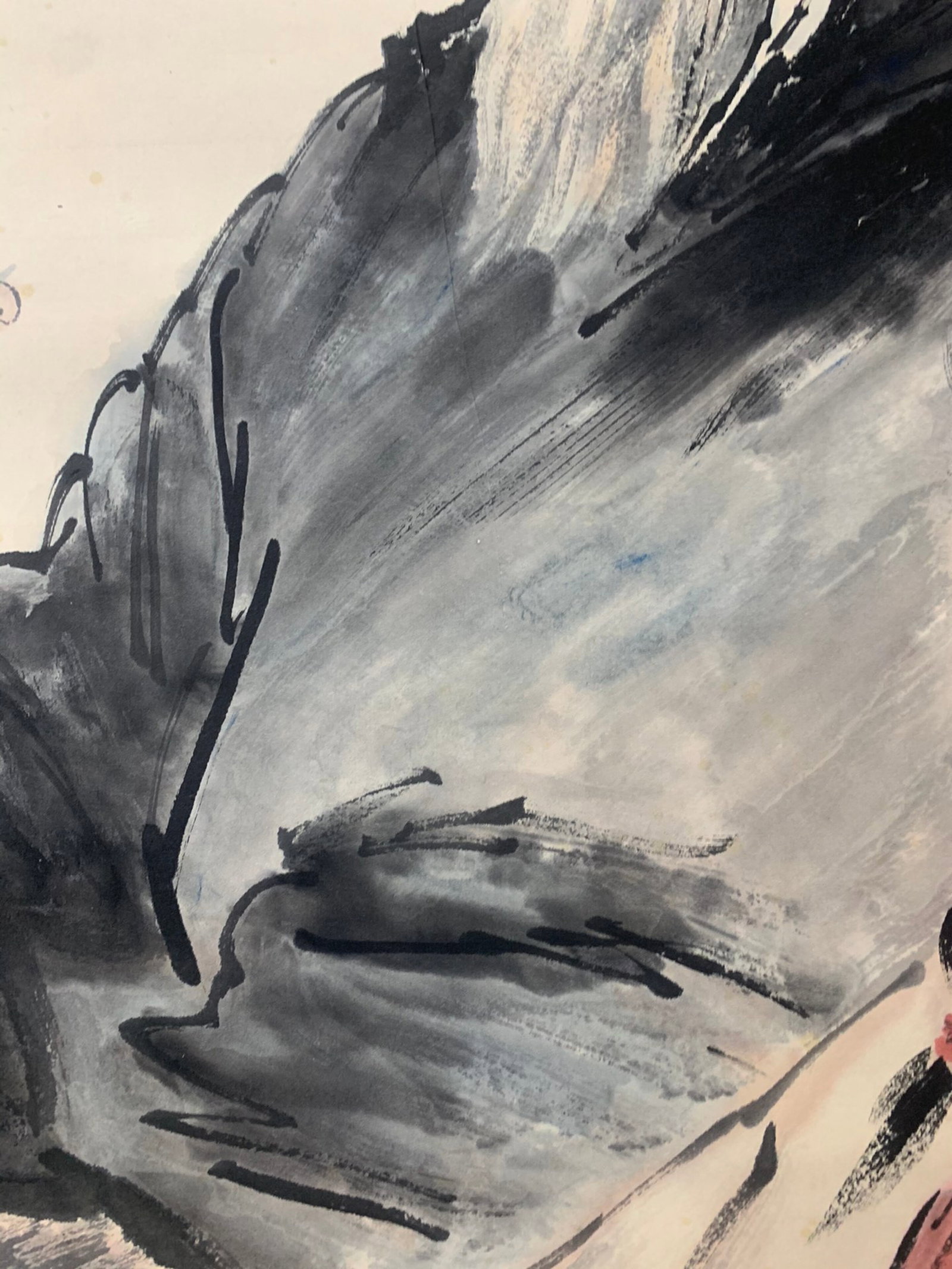 A Chinese Vertical Scroll Ink Painting of Figure on Paper,Jiang Zhaohe - 4