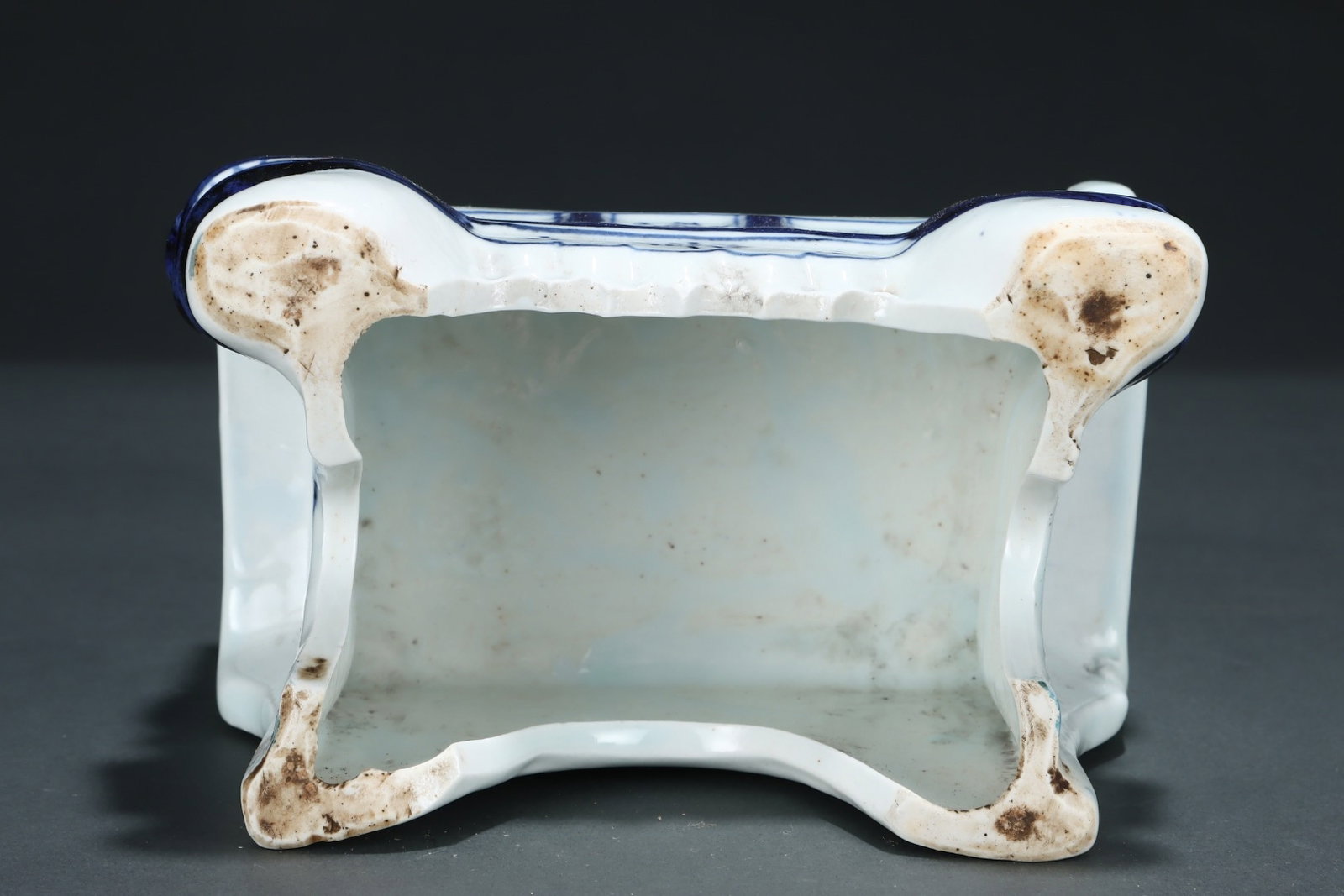 An Exquisite Blue and White Lotus,Seawater and Dragon Pattern Stool - 8