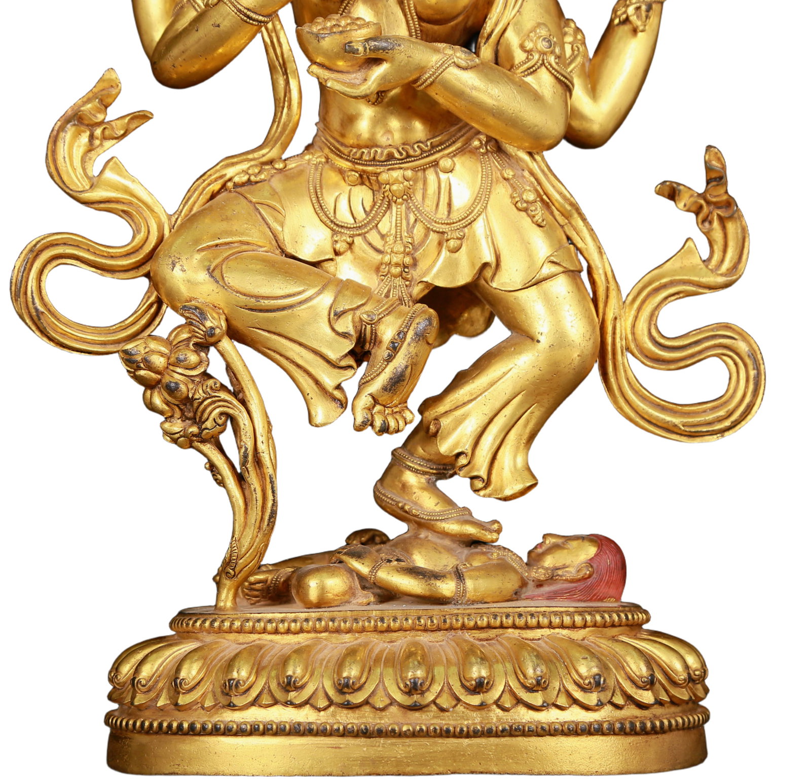 A huge gilt bronze statue of the Mammon with an elephant trunk - 3