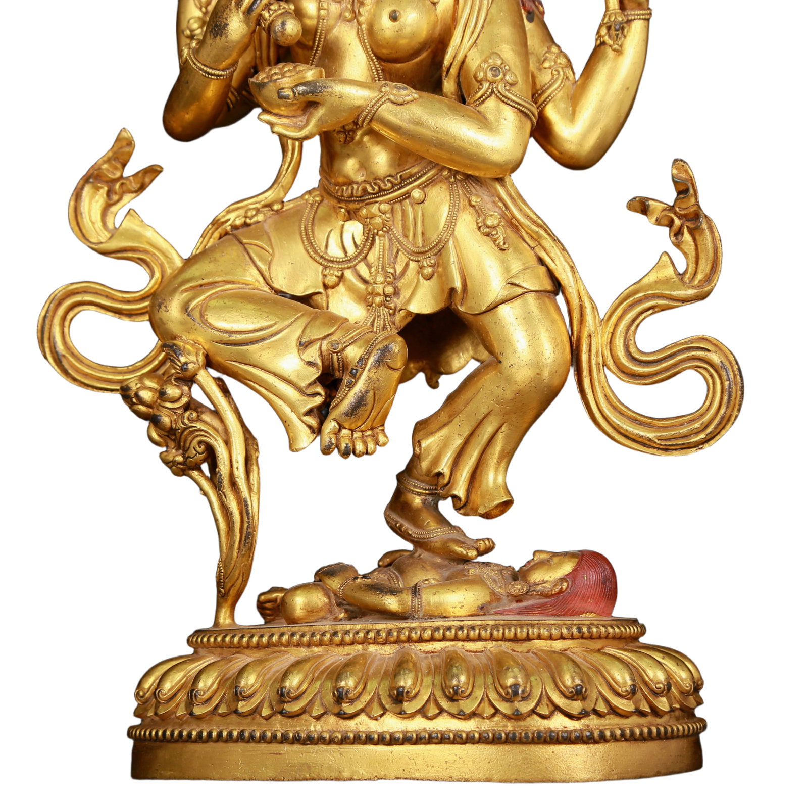 A huge gilt bronze statue of the Mammon with an elephant trunk - 6