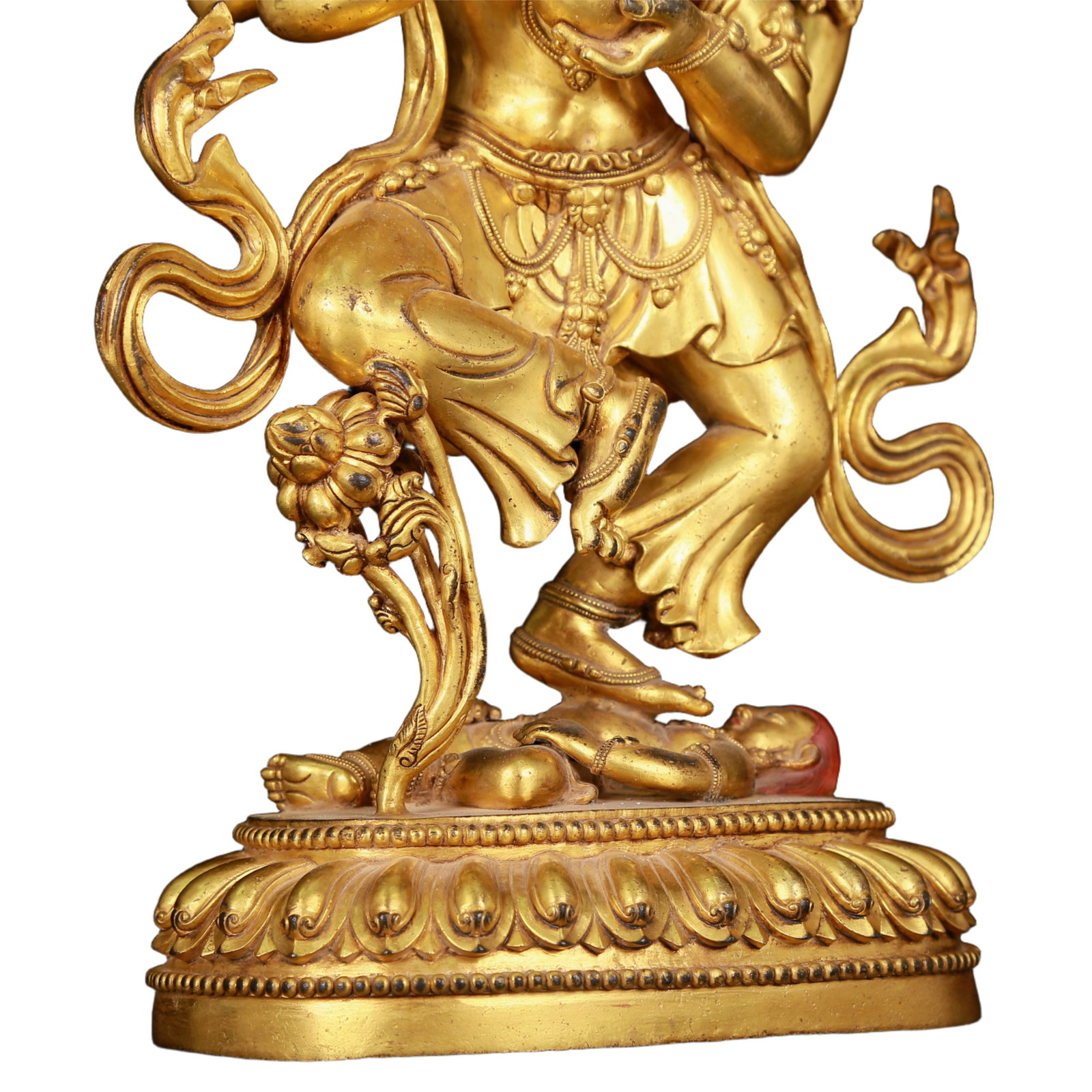 A huge gilt bronze statue of the Mammon with an elephant trunk - 9