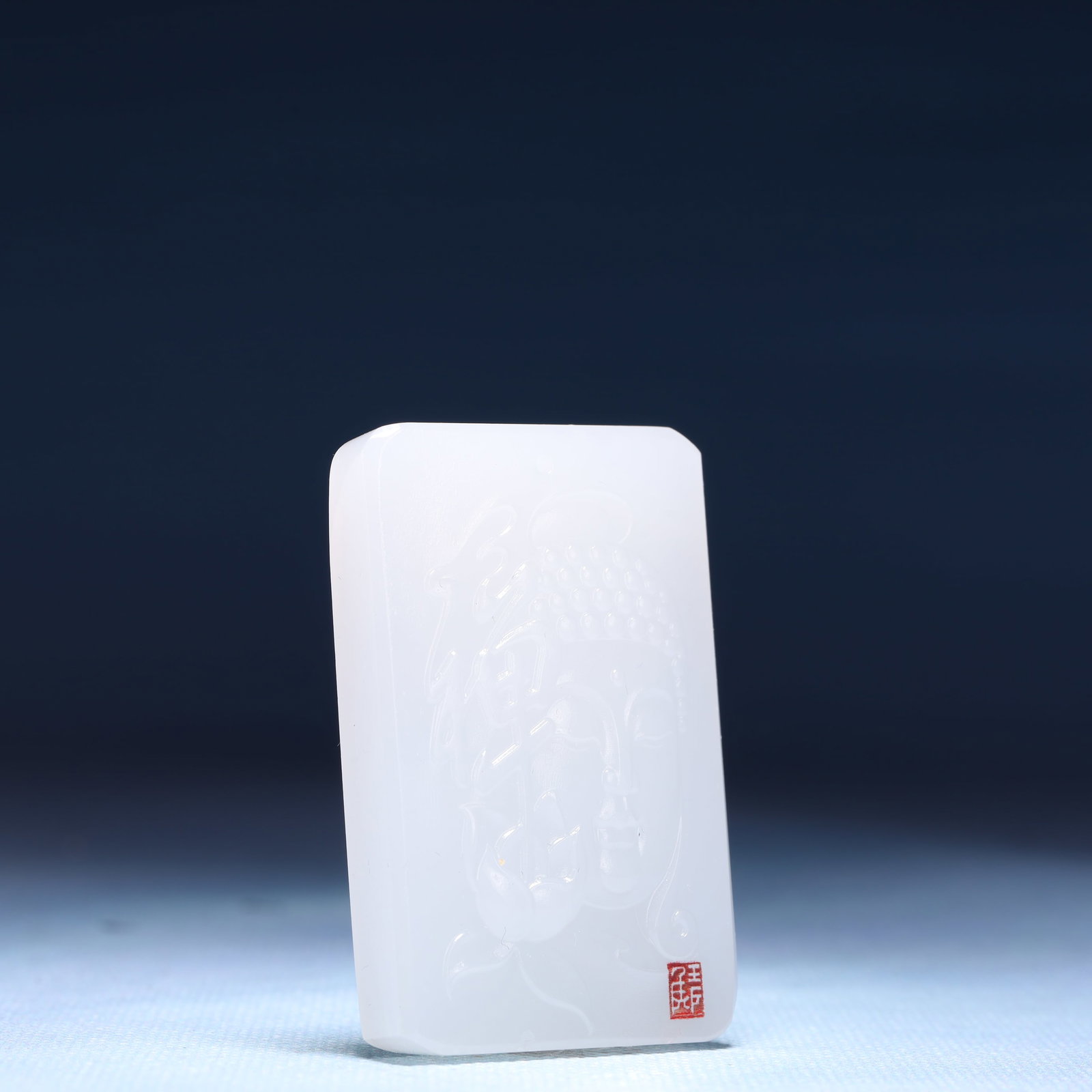 An Exquisite White Jade Statue of Sakyamuni Pendant - 3