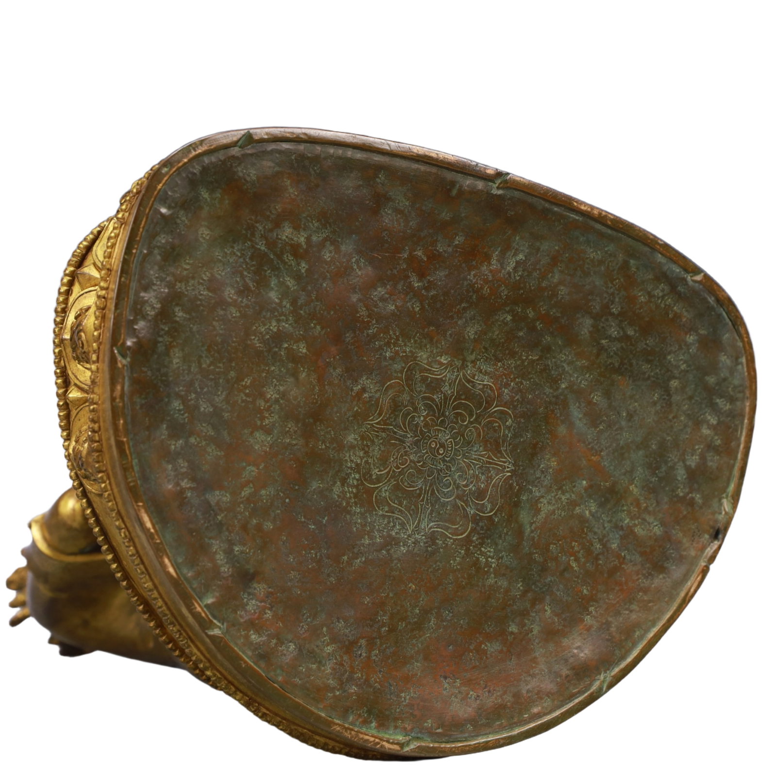 A Solemn Gilt Bronze Statue of Sakyamuni - 10