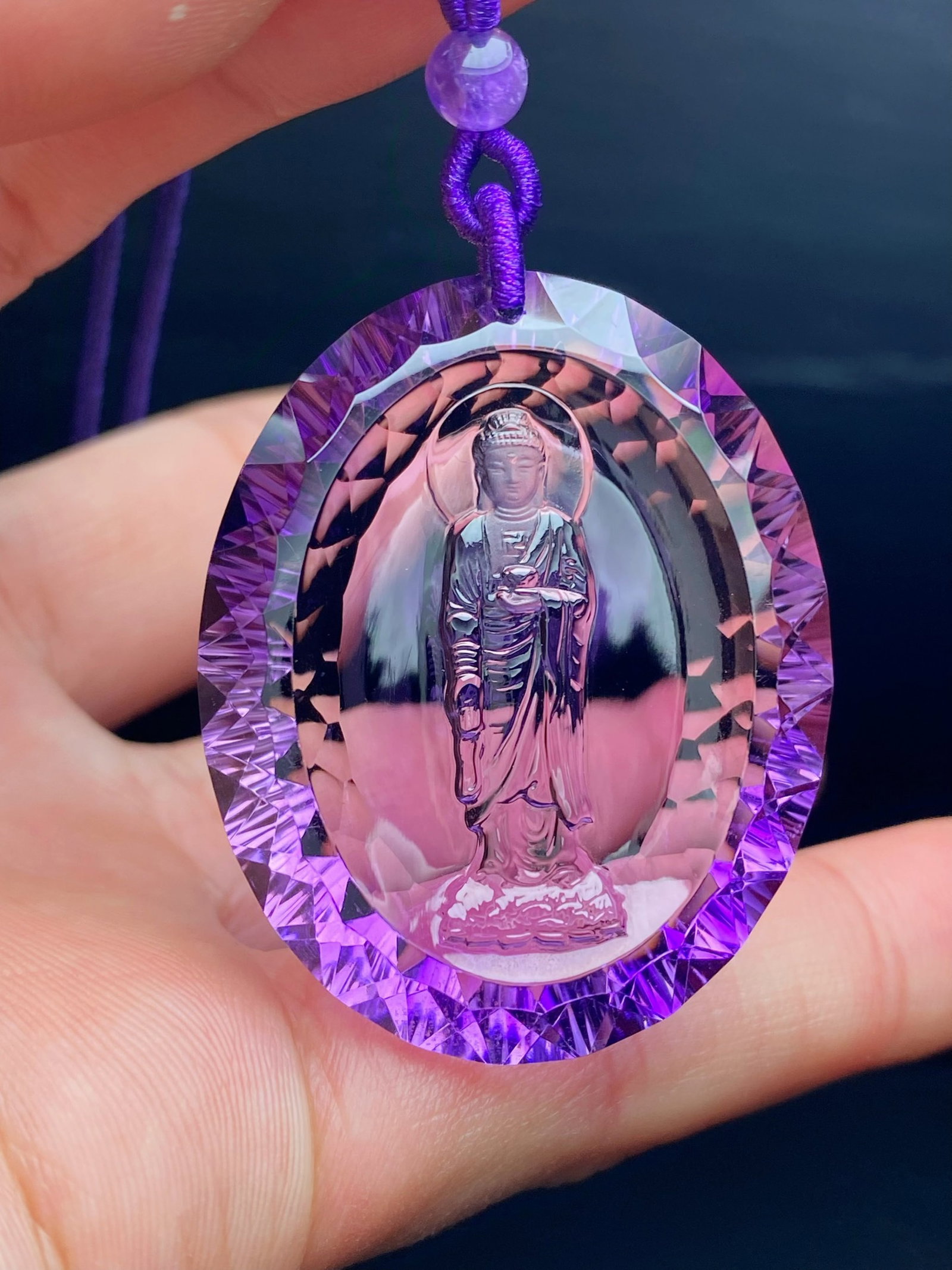 An Exquisite Crystal Sakyamuni Pattern Pendant (1 of 6)
