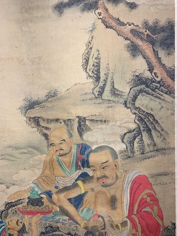 A Chinese Vertical Scroll Ink Painting of Landscape and Figure on Silk,Liu Songnian - 5
