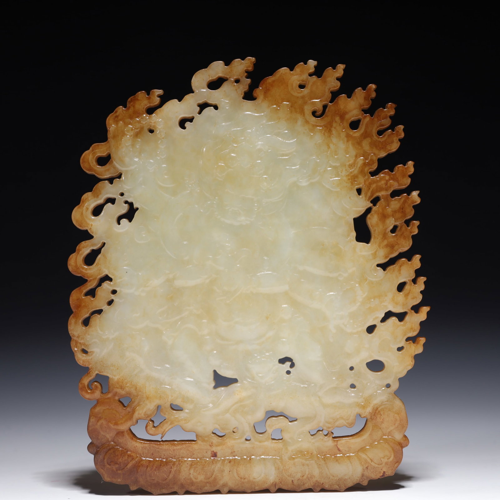 A Pair of Exquisite White Jade Dragon Pattern Pendant - 5