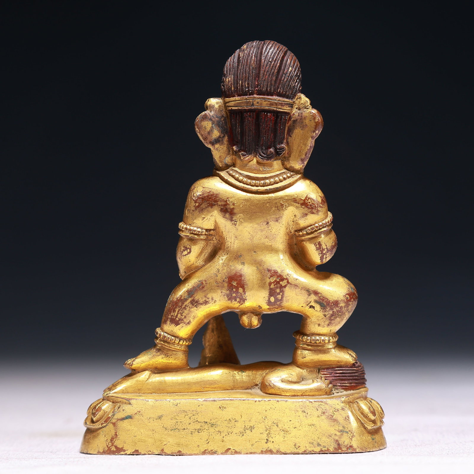 A Solemn Gilt Bronze Statue of Mammon - 4