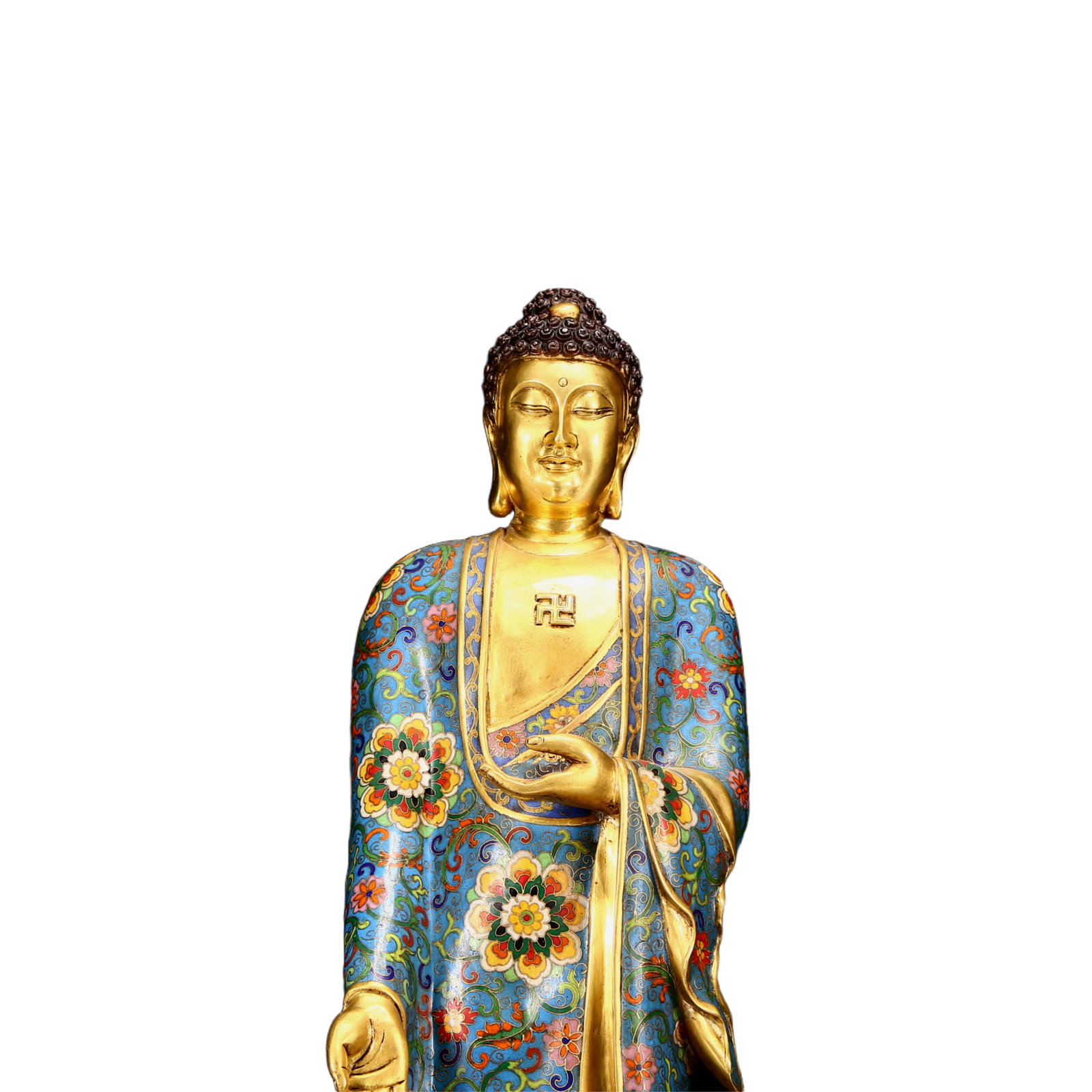 A Huge Cloisonne Statue of Sakyamuni - 2