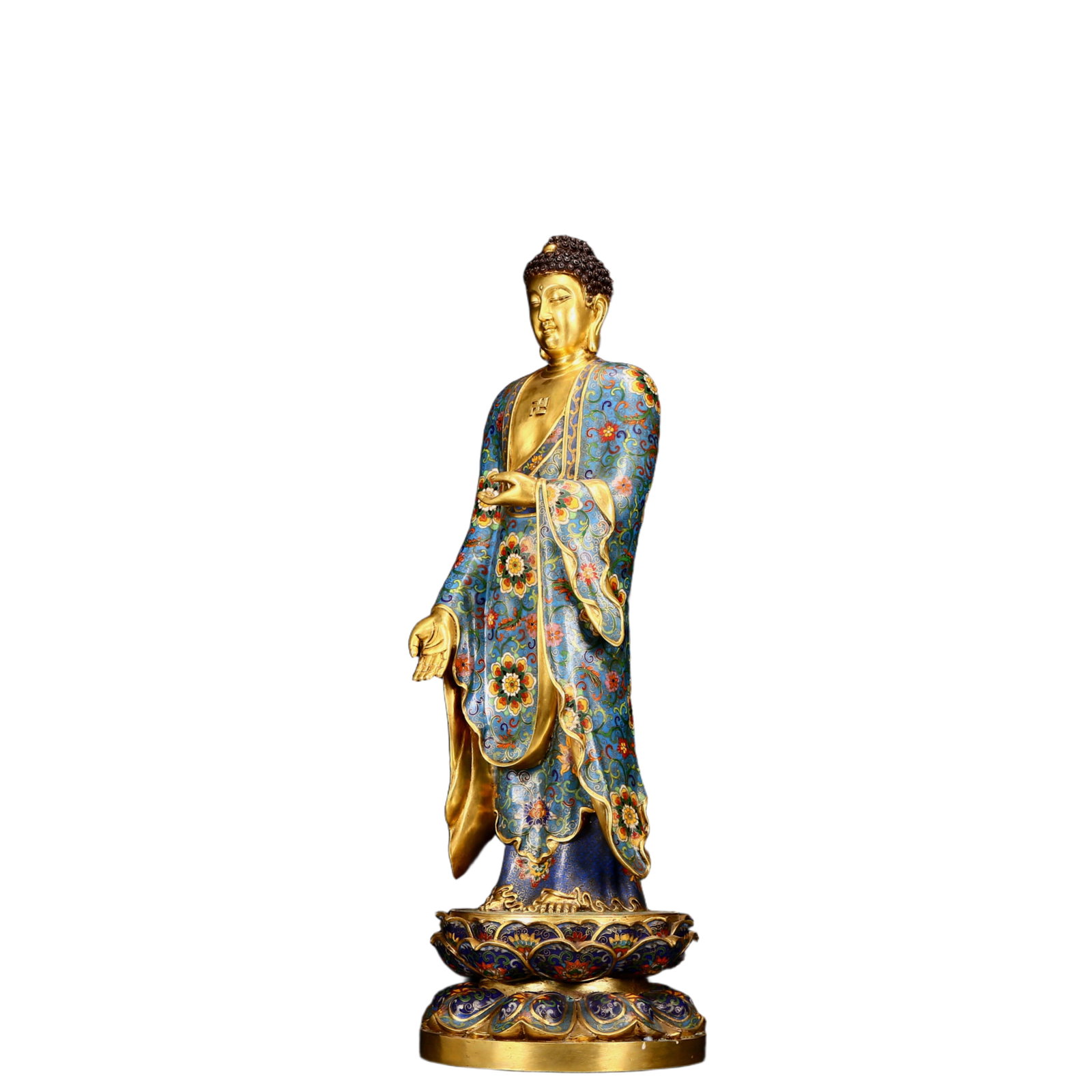 A Huge Cloisonne Statue of Sakyamuni - 4