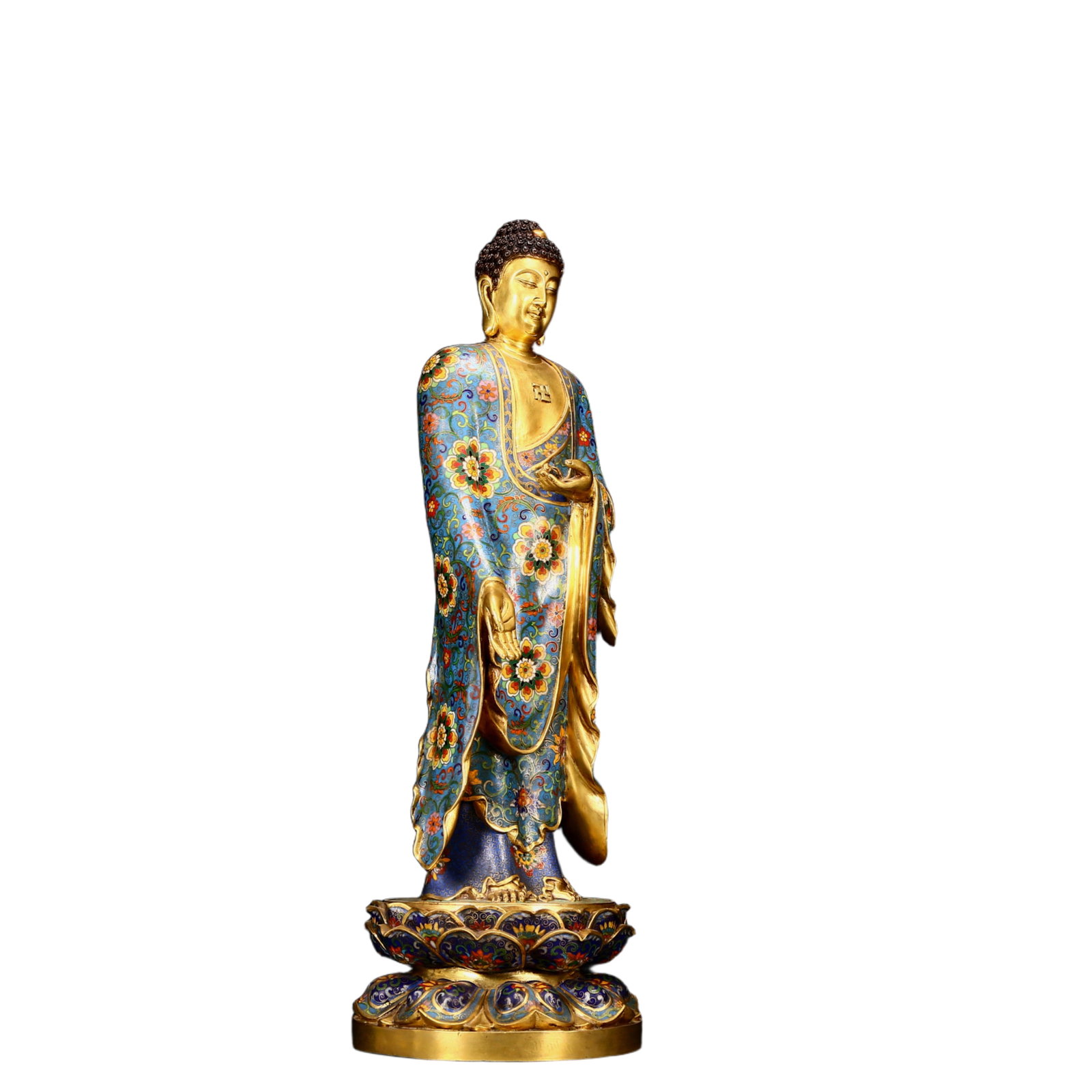 A Huge Cloisonne Statue of Sakyamuni - 6