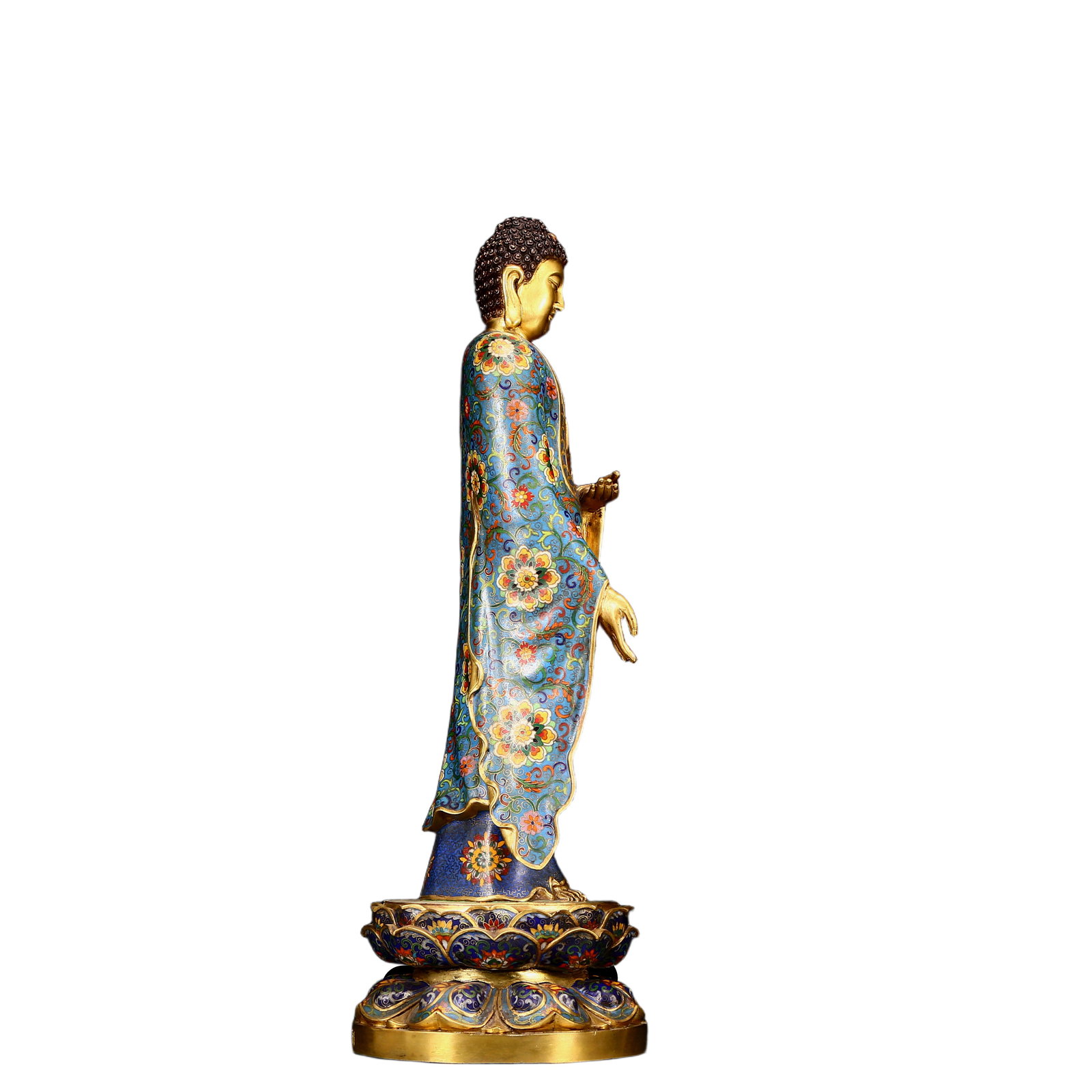 A Huge Cloisonne Statue of Sakyamuni - 7