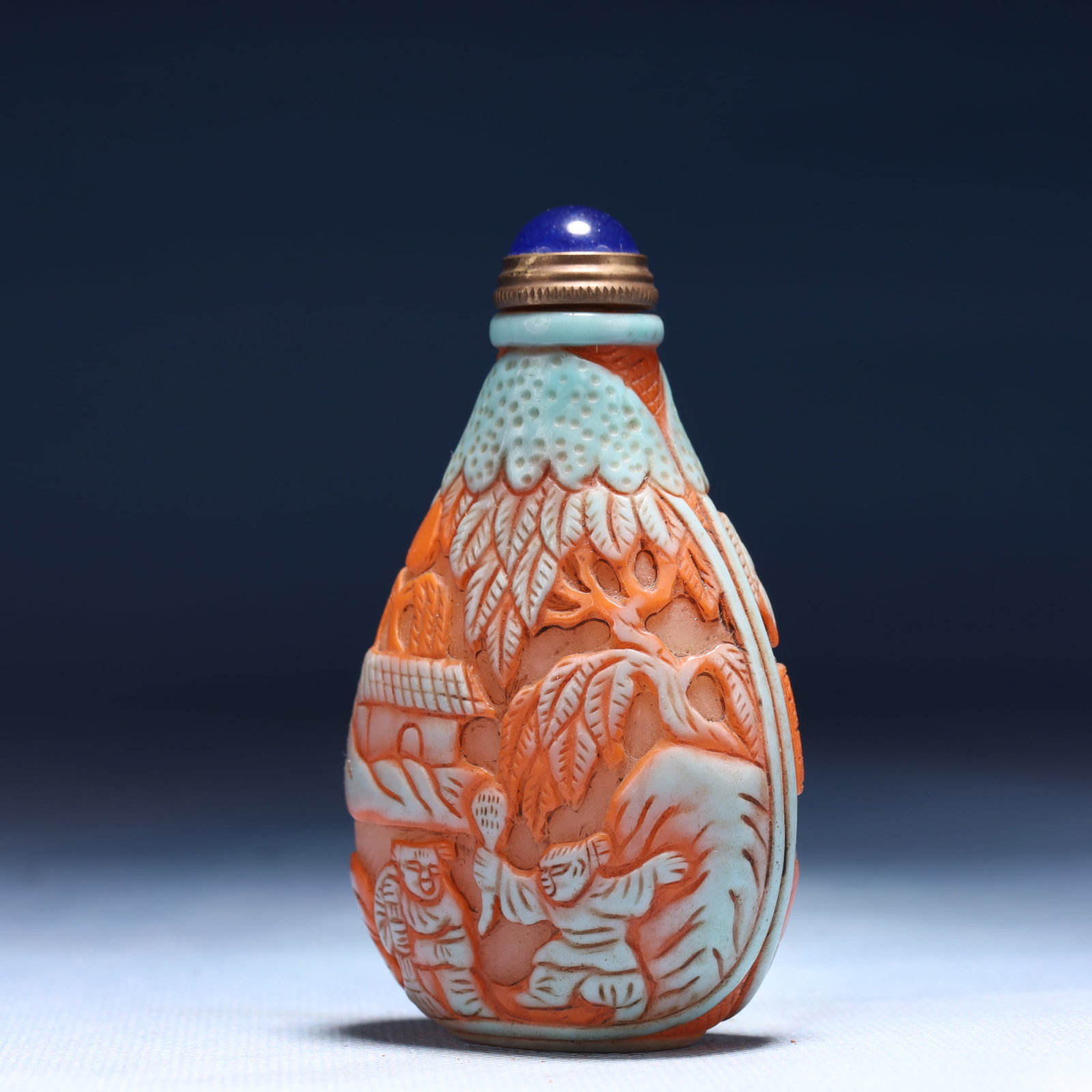 An Exquisite Glass Landscape and Figure Pattern Snuff Bottle - 2