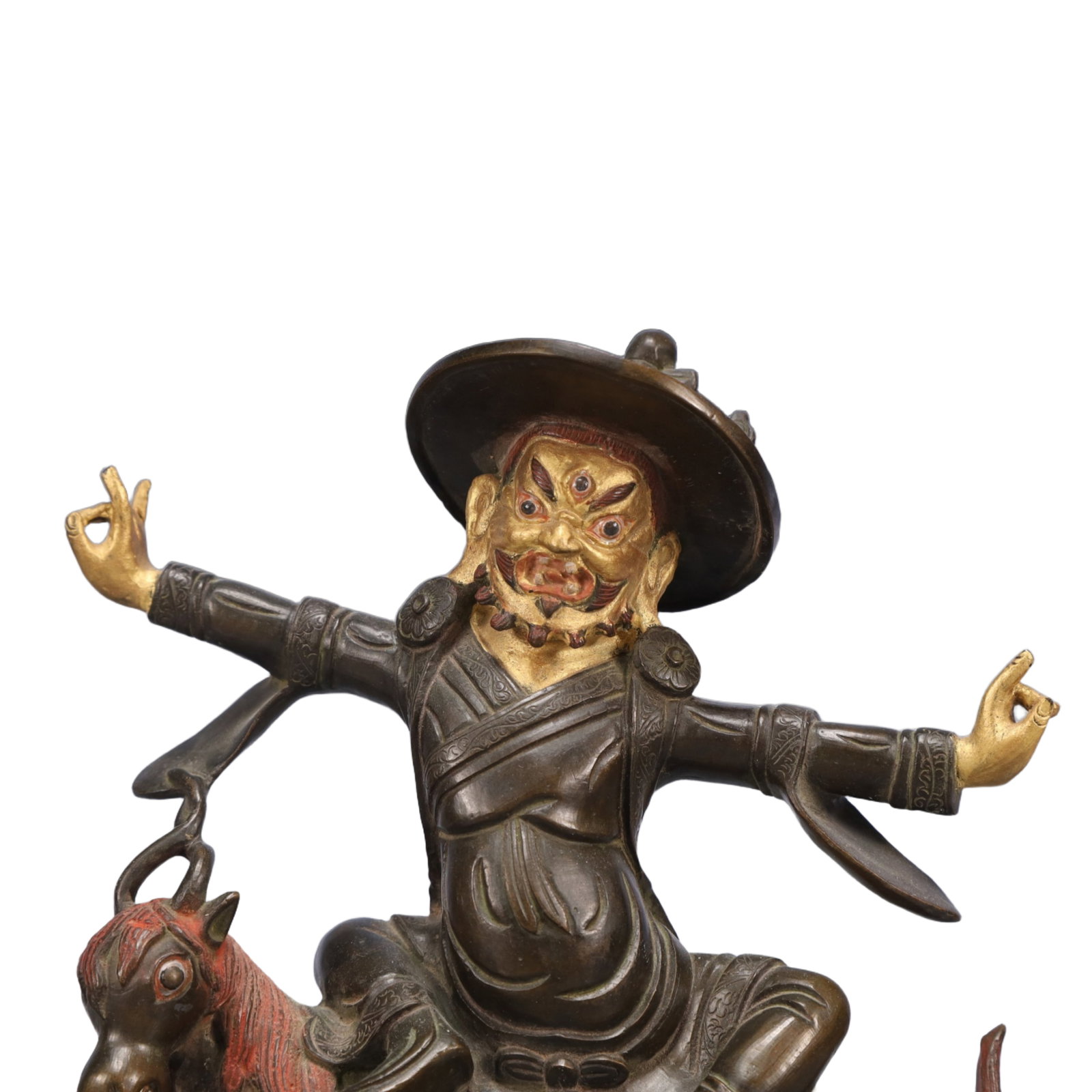 A Solemn Gilt Bronze Statue of Mammon - 2