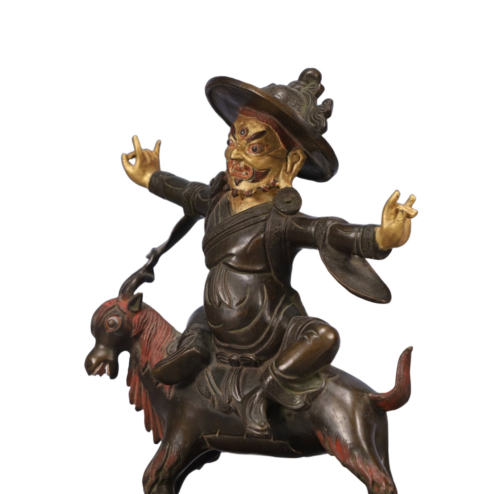 A Solemn Gilt Bronze Statue of Mammon - 5