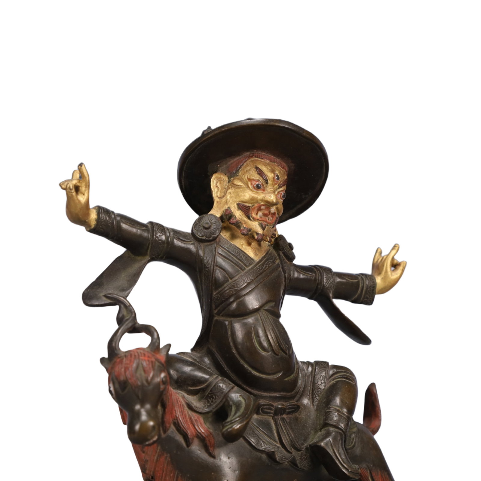 A Solemn Gilt Bronze Statue of Mammon - 7