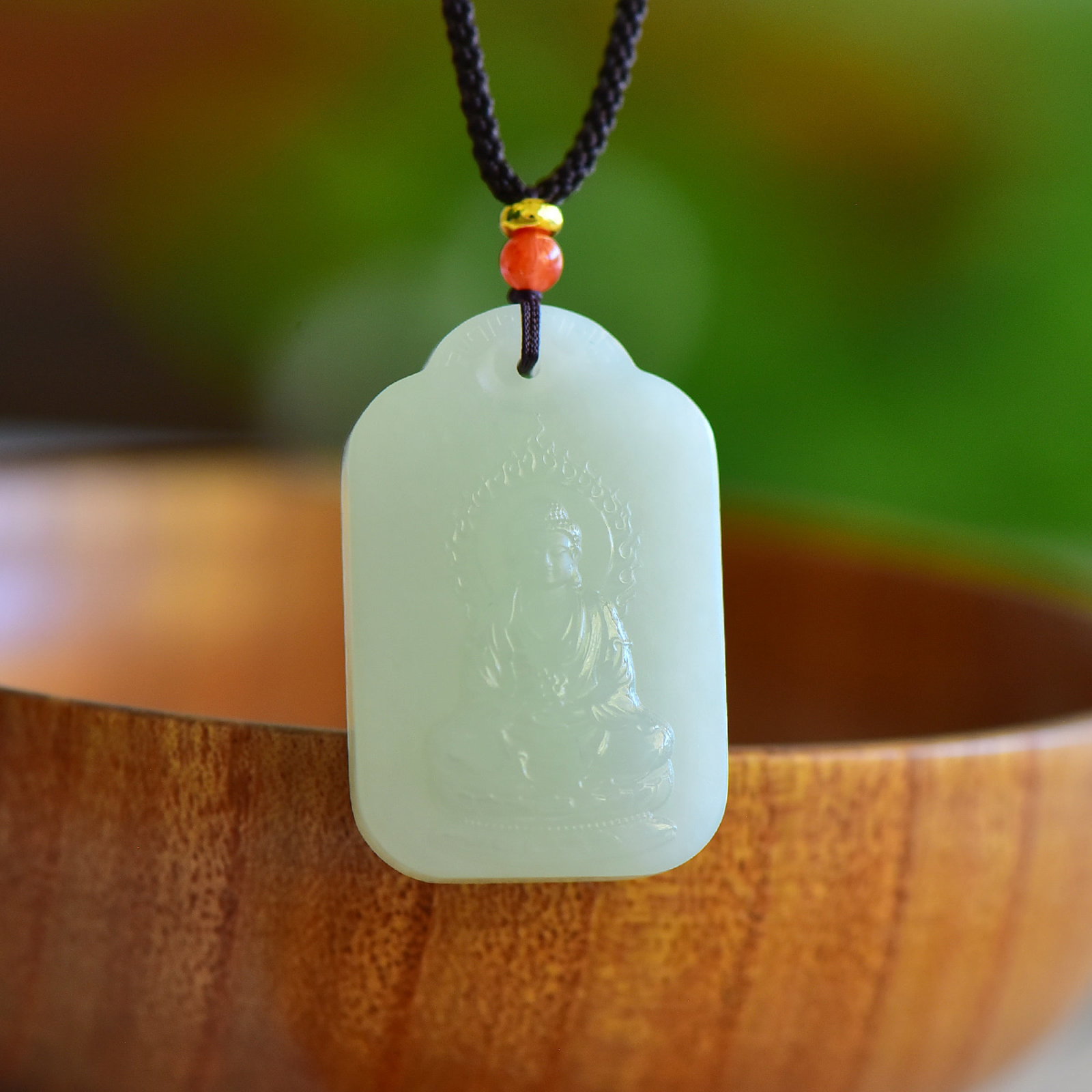 An Exquisite White Jade Bodhisattva Pendant - 3