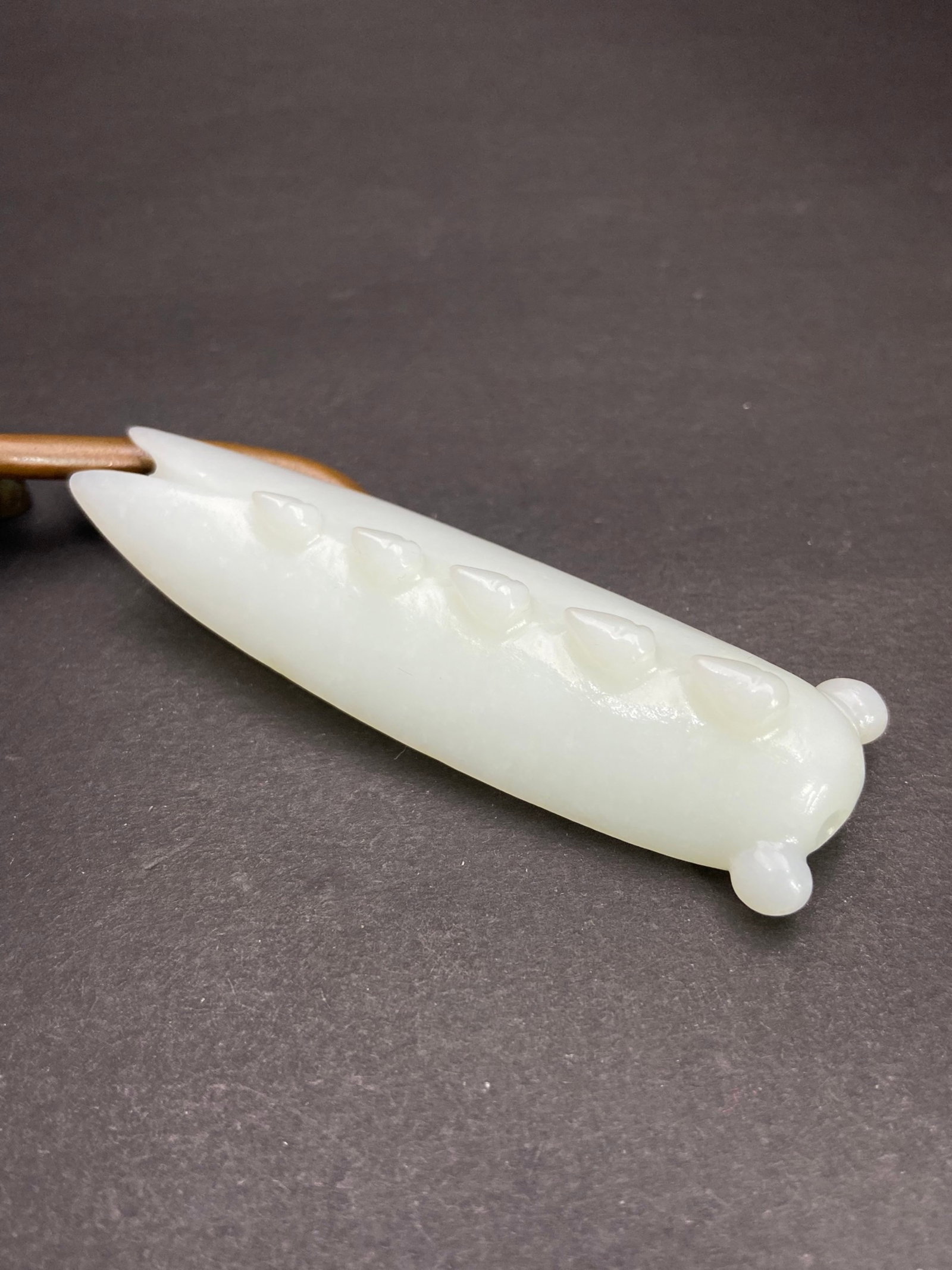 An Exquisite White Jade Cicada Pendant - 4