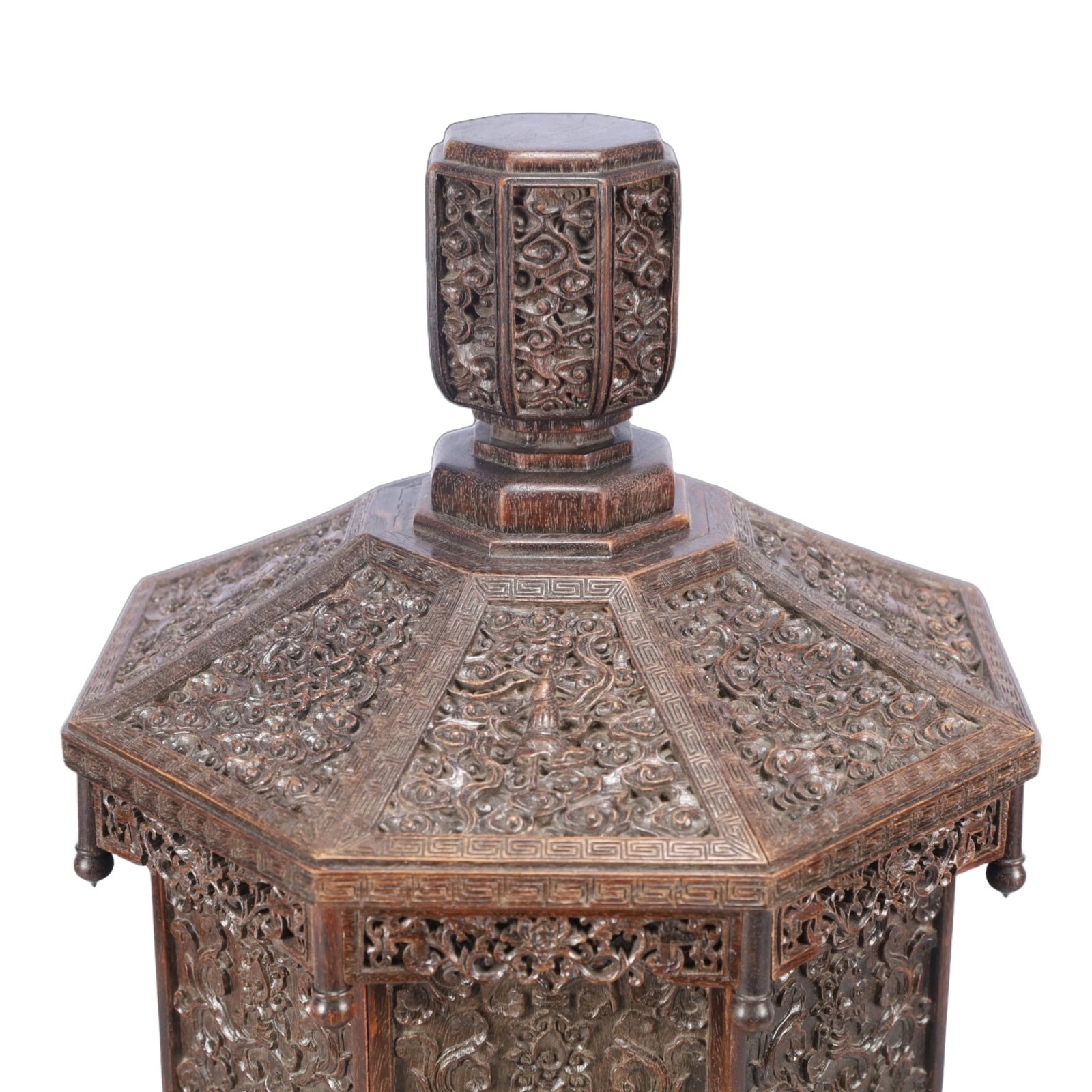 A Huge Zitanwood Lotus Pattern Niche - 2