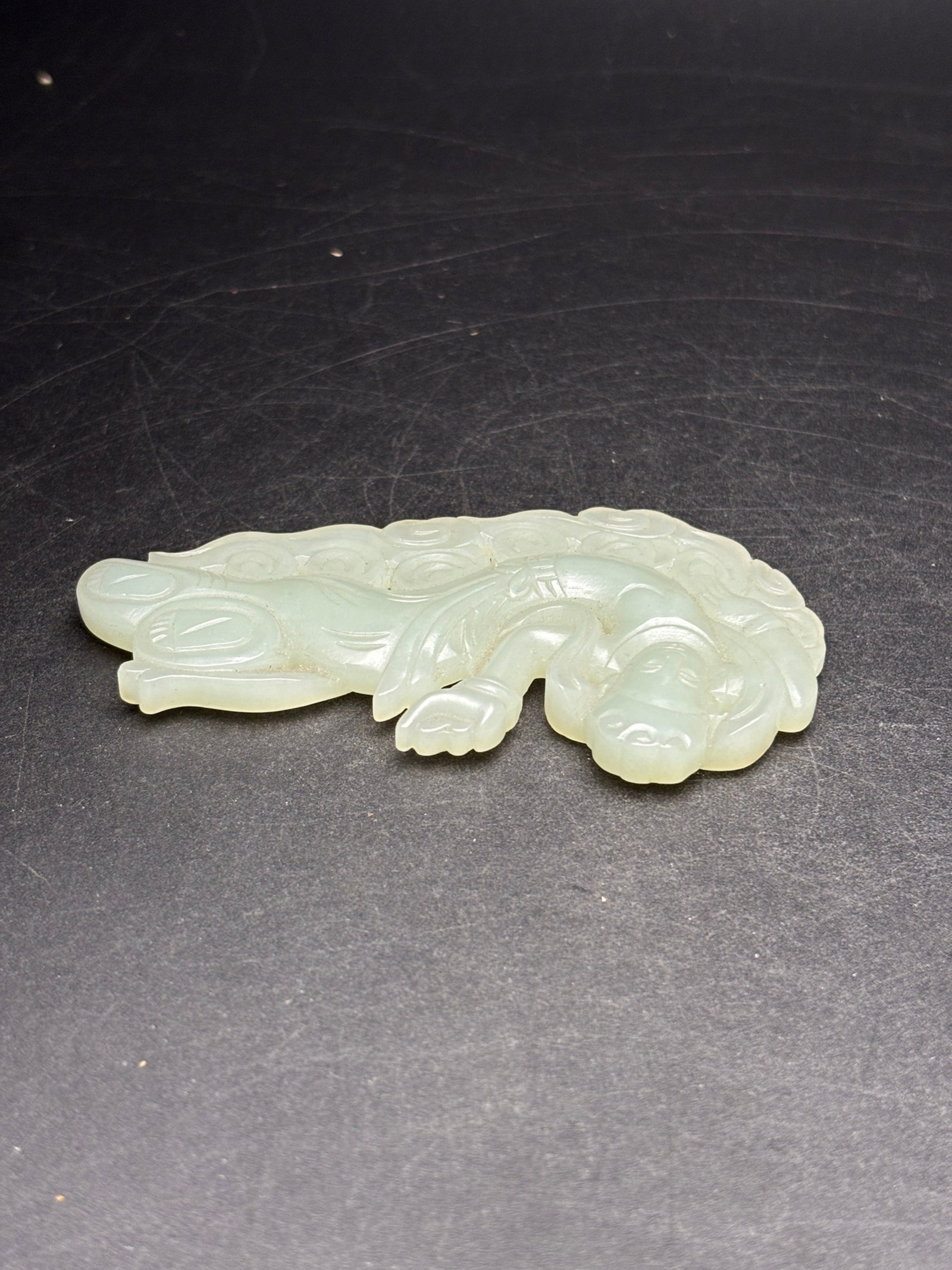 An Exquisite White Jade Figure Pattern Pendant - 5