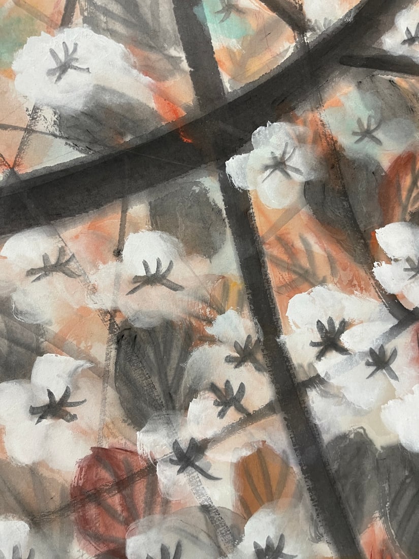 A Chinese Ink Painting of Flower and Bird on Paper,Lin Fengmian - 3