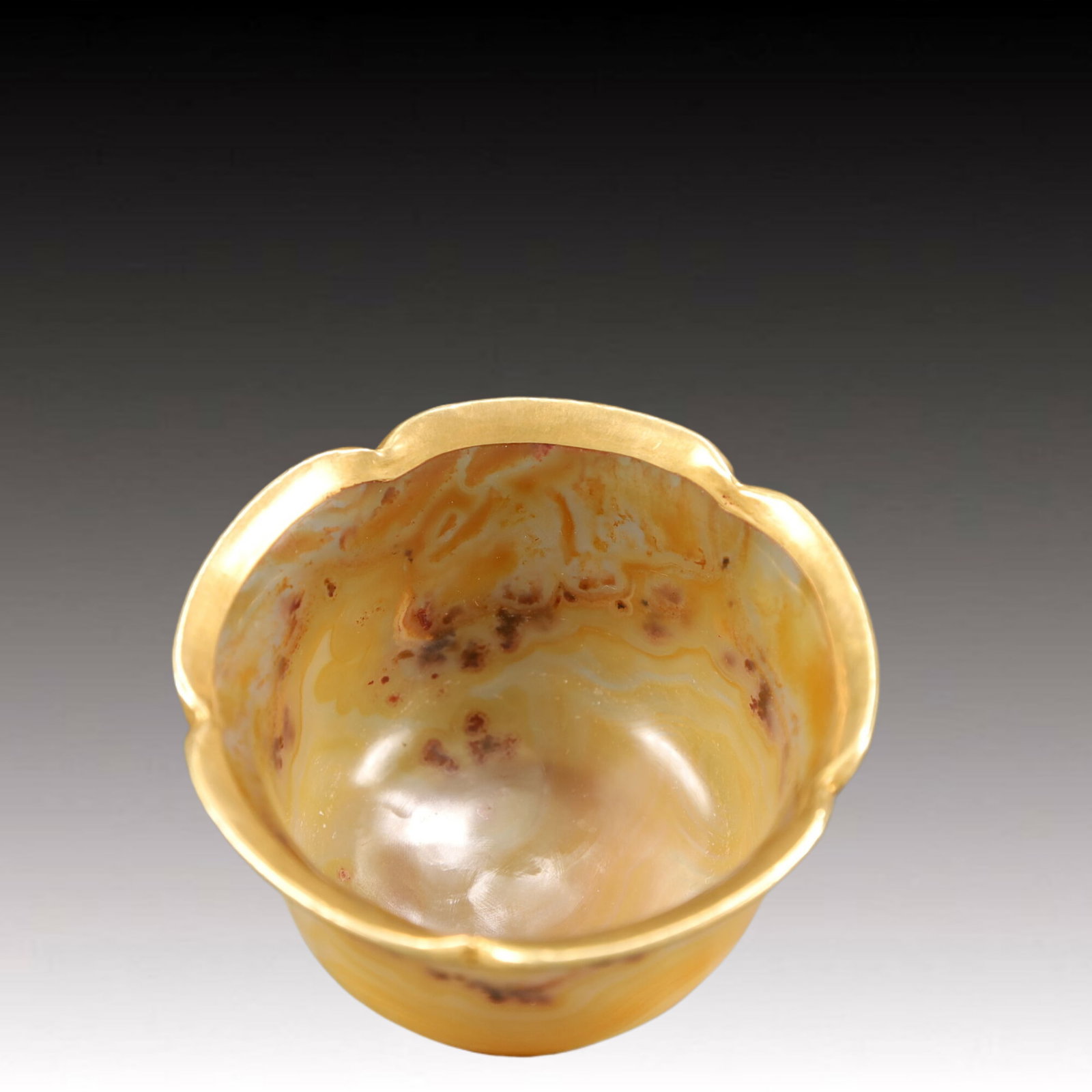 An Exquisite Agate Cover with Gold Cup - 5