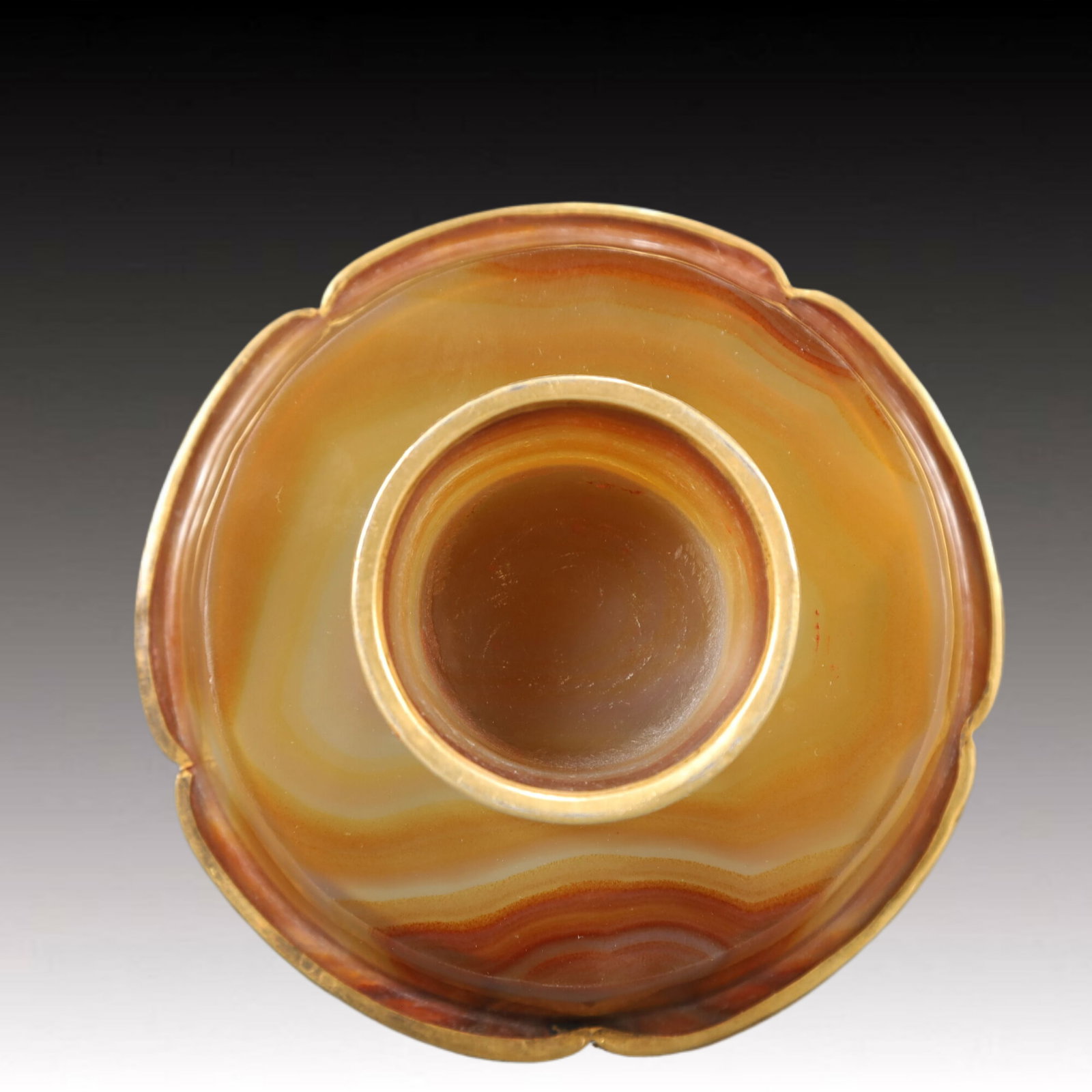 An Exquisite Agate Cover with Gold Cup - 8