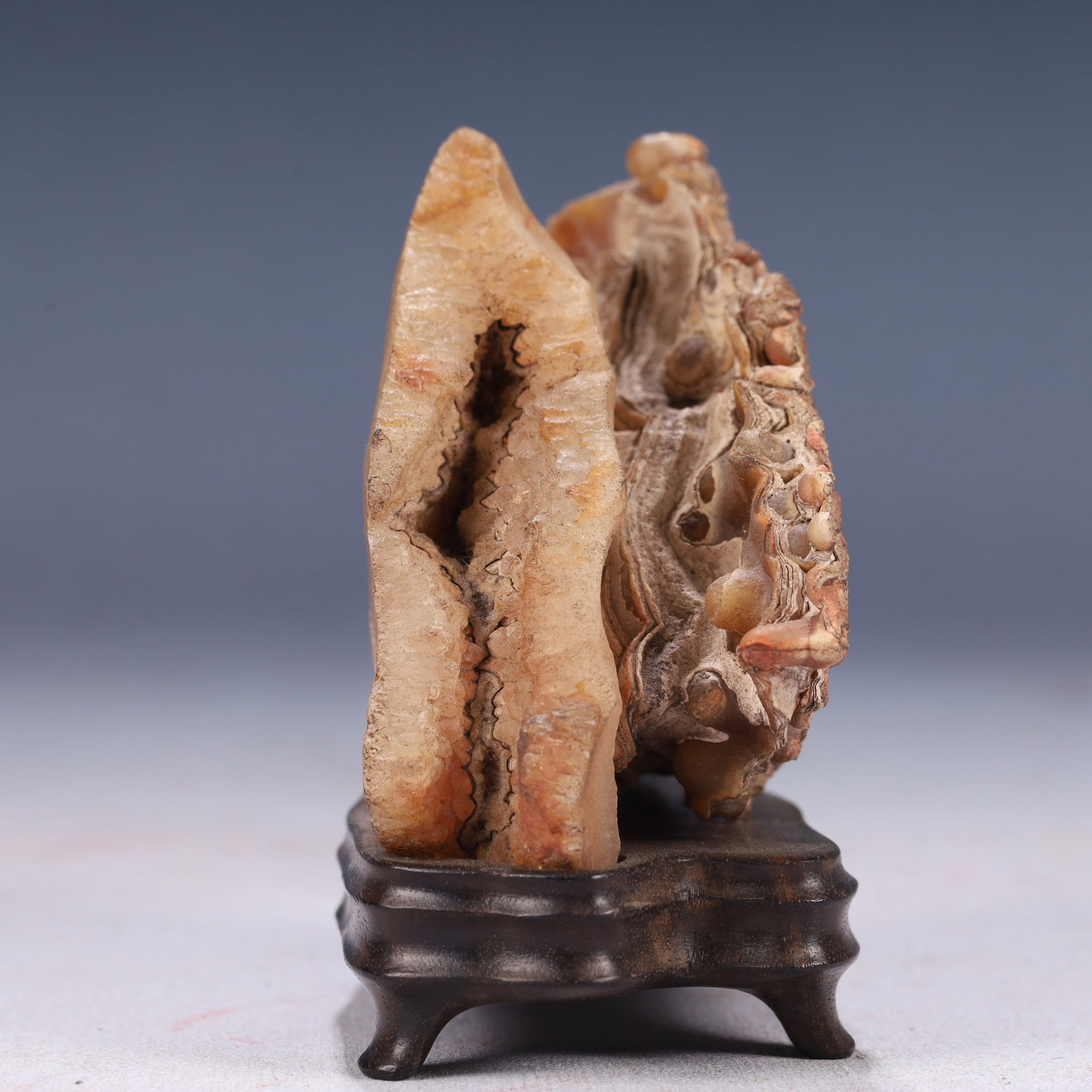 An Exquisite Stone Rockery Ornament,With Base - 3