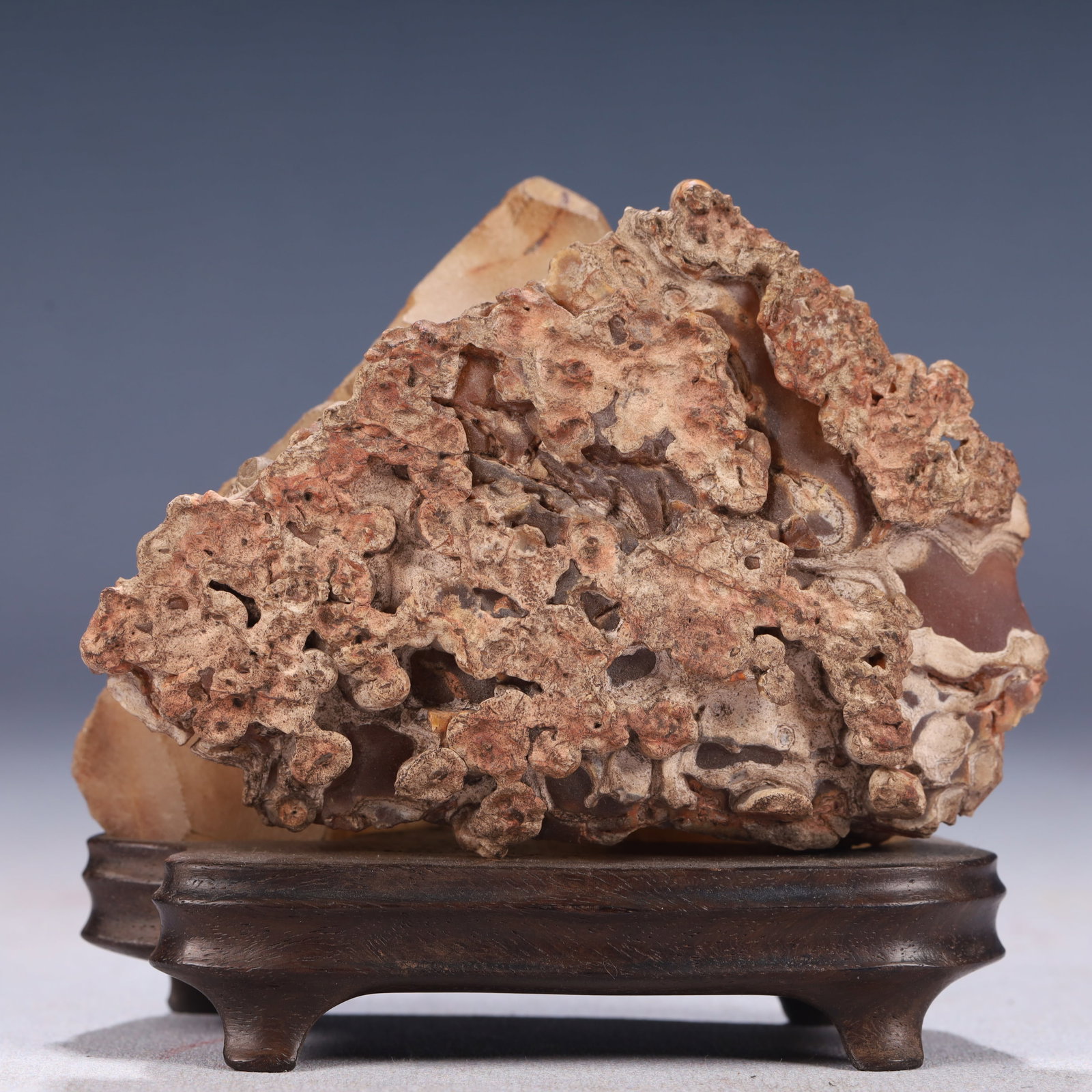 An Exquisite Stone Rockery Ornament,With Base - 5