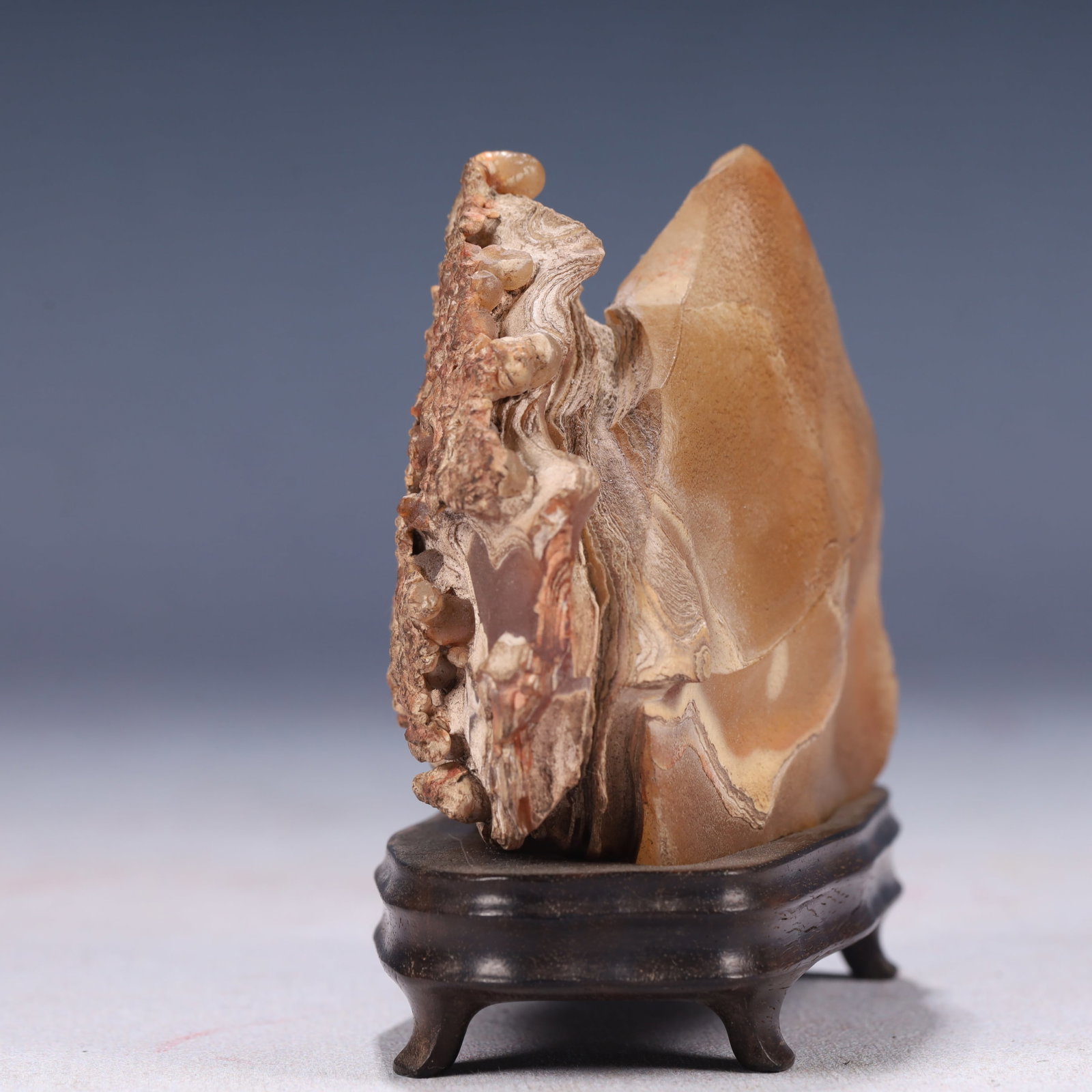 An Exquisite Stone Rockery Ornament,With Base - 6