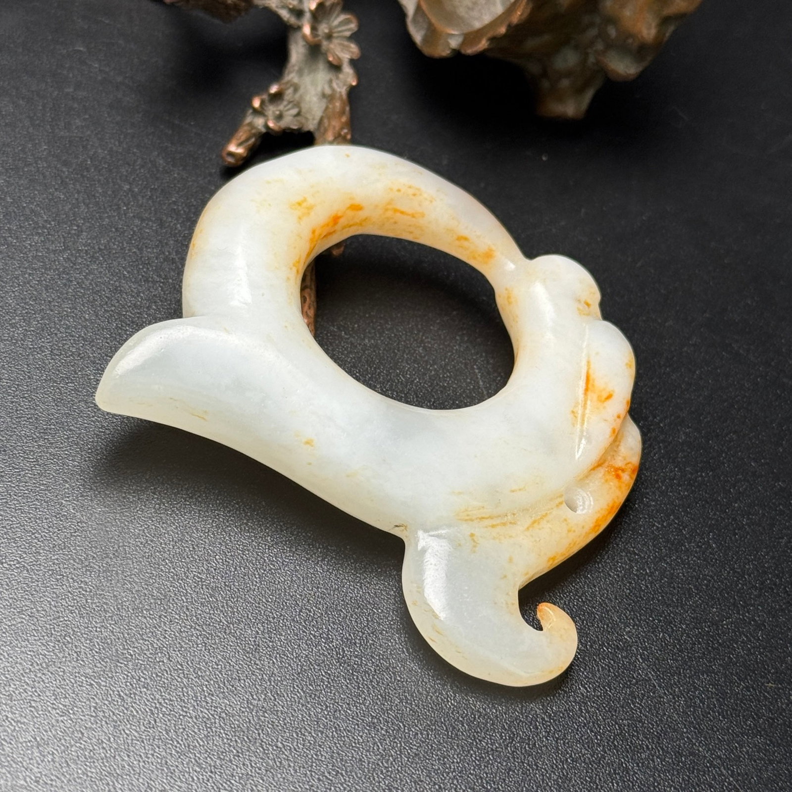 An Exquisite White Jade Pig-Dragon Pendant - 4