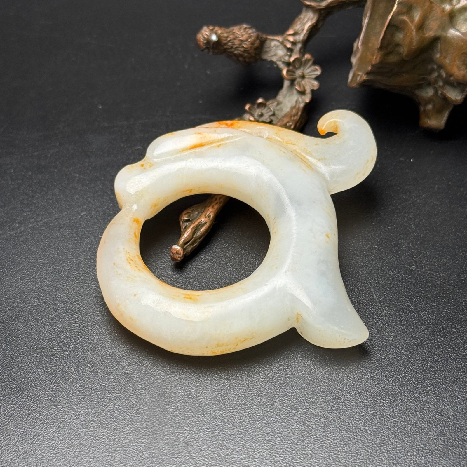 An Exquisite White Jade Pig-Dragon Pendant - 6