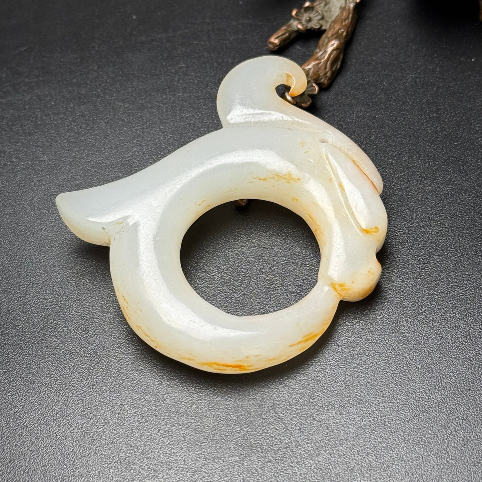 An Exquisite White Jade Pig-Dragon Pendant - 7