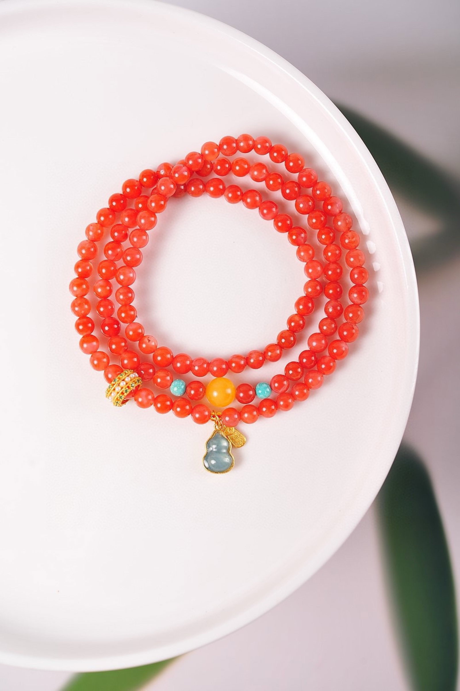 An Exquisite Agate Bracelets,Inlaid Gems Pearls - 2