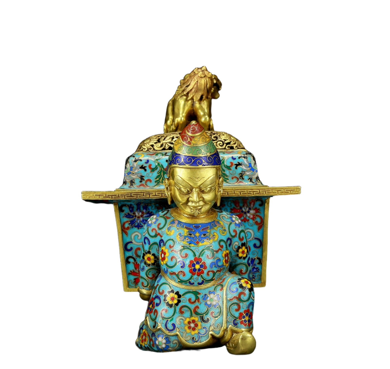 A Precious Cloisonne 'Scrolling Lotus& Figure' Censer - 7