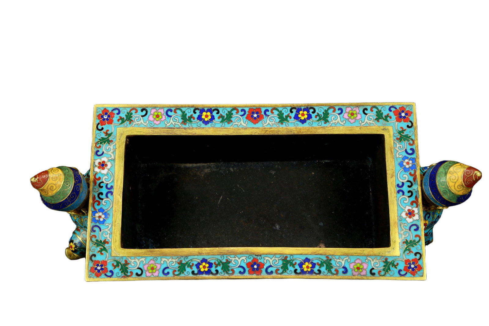 A Precious Cloisonne 'Scrolling Lotus& Figure' Censer - 9