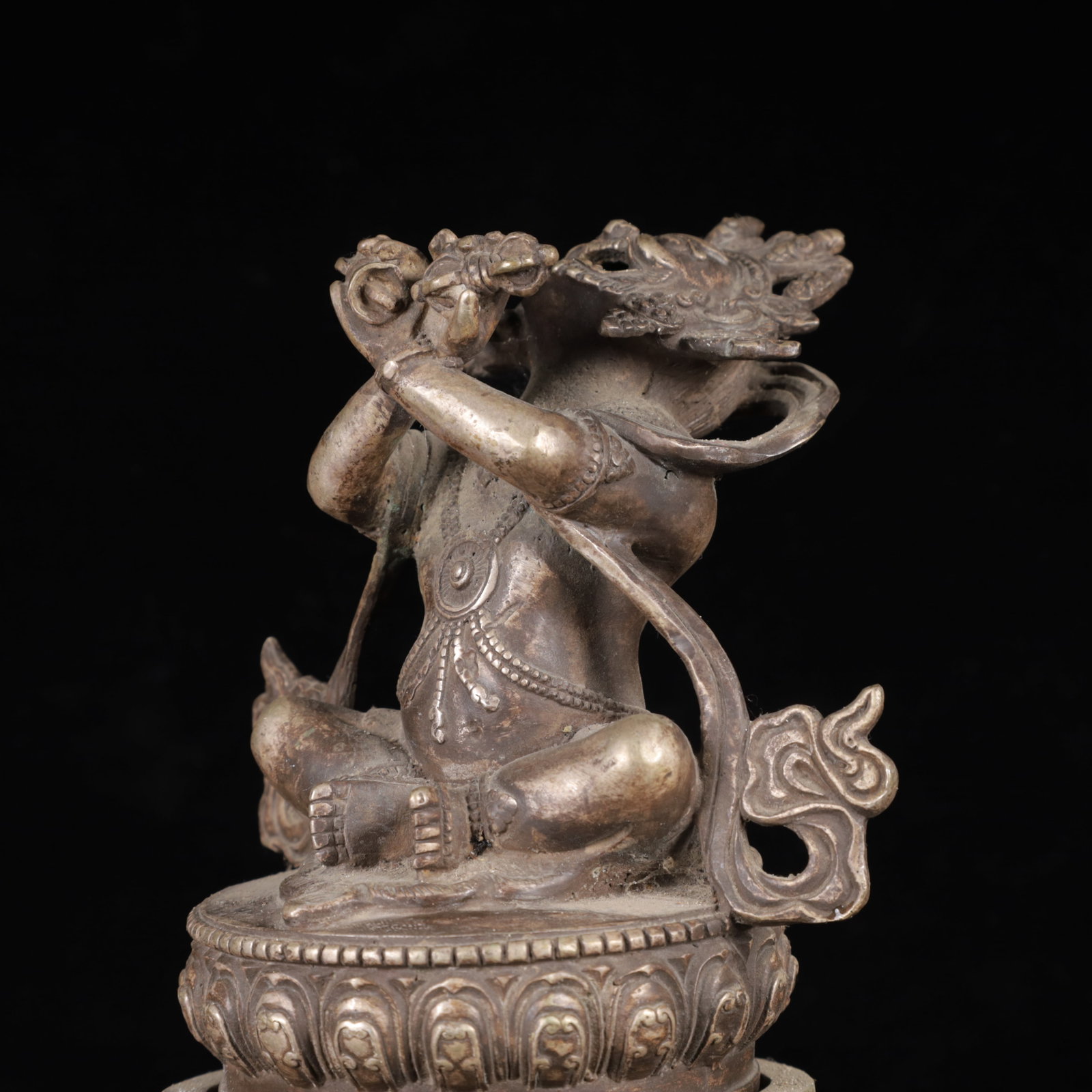 An Exquisite Silver-Plated Bronze Beast-Ears and Beast Legs Figure Censer - 6