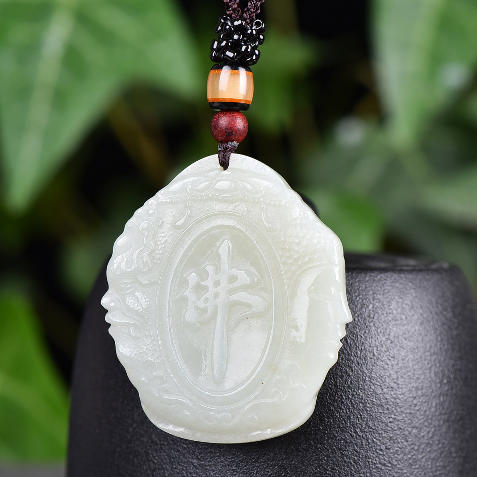 An Exquisite White Jade Buddha Pattern Pendant - 4