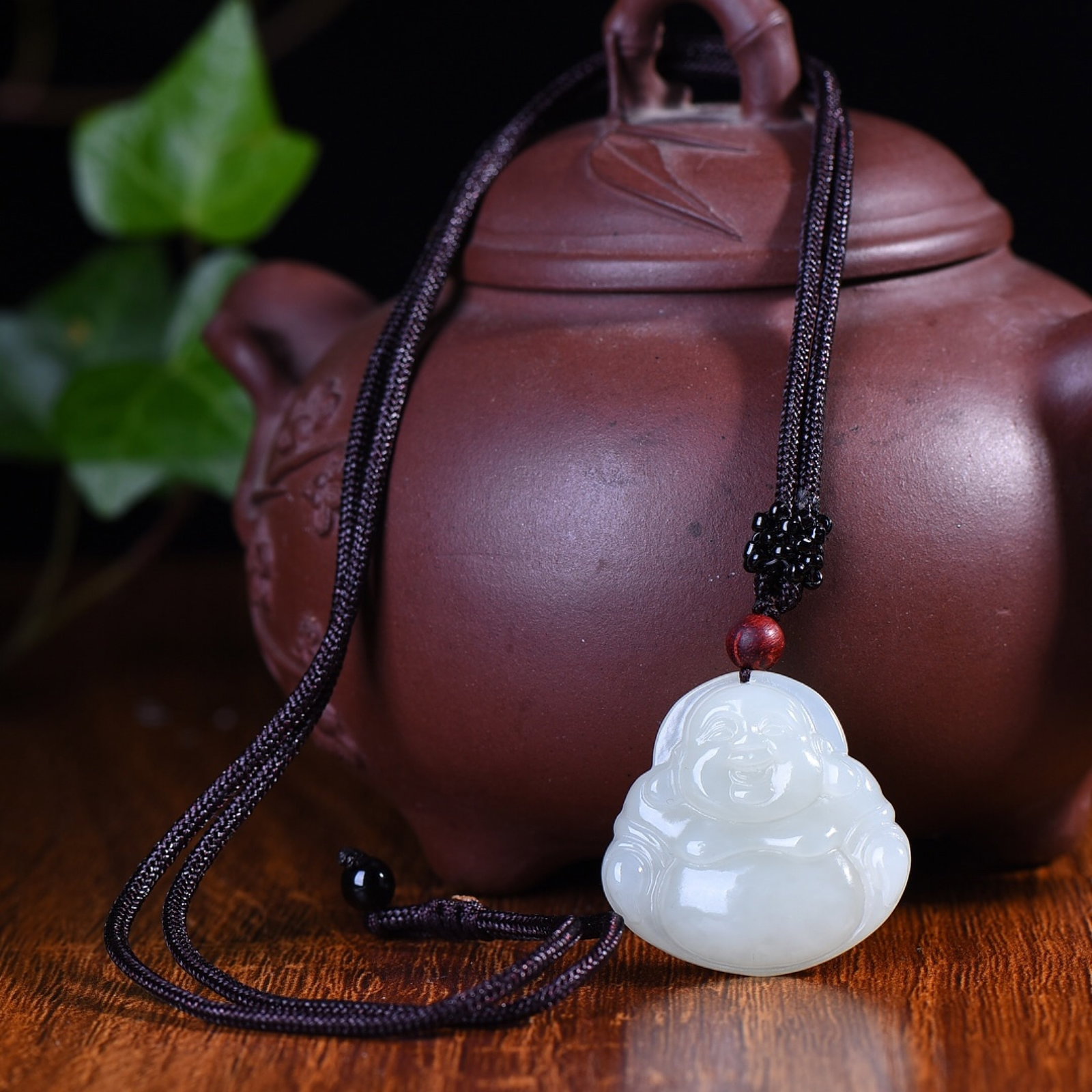 An Exquisite White Jade Maitreya Buddha Pendant - 4
