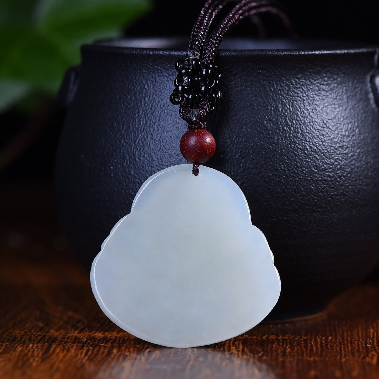 An Exquisite White Jade Maitreya Buddha Pendant - 5