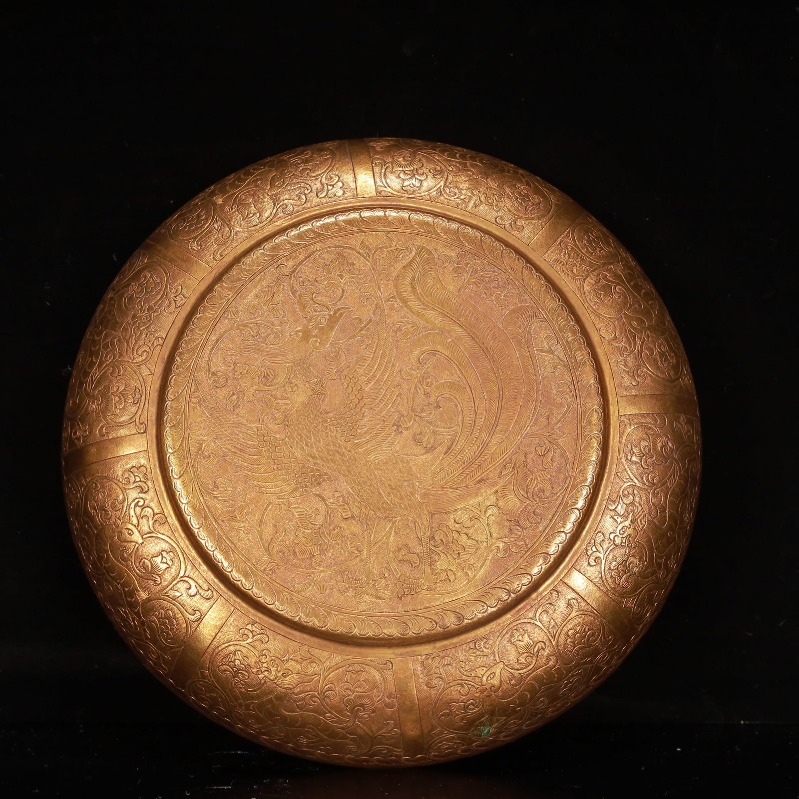 An Exquisite Gilt Bronze Flower and Phoenix Pattern Box with Cover - 7