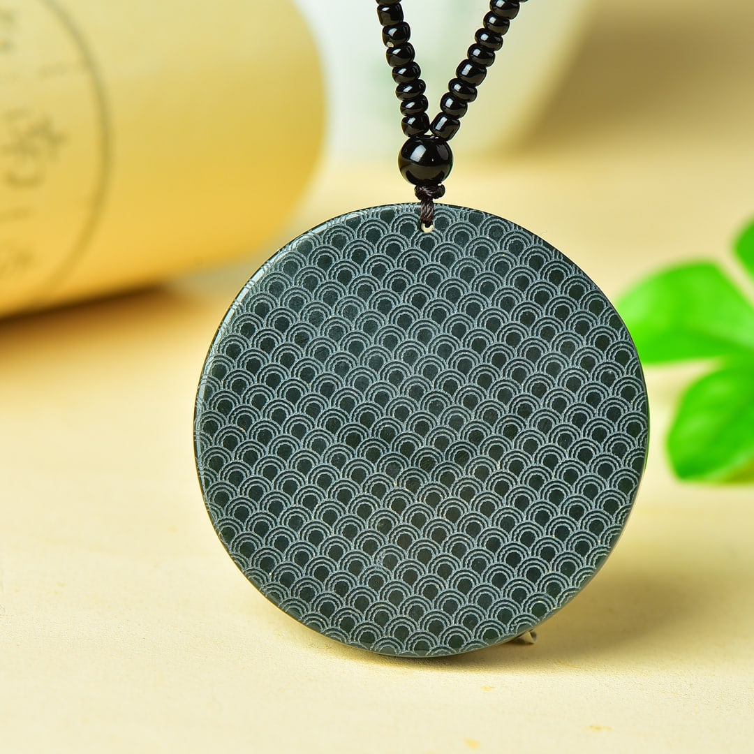 An Exquisite Sapphire Landscape and Figure Pattern Pendant - 5