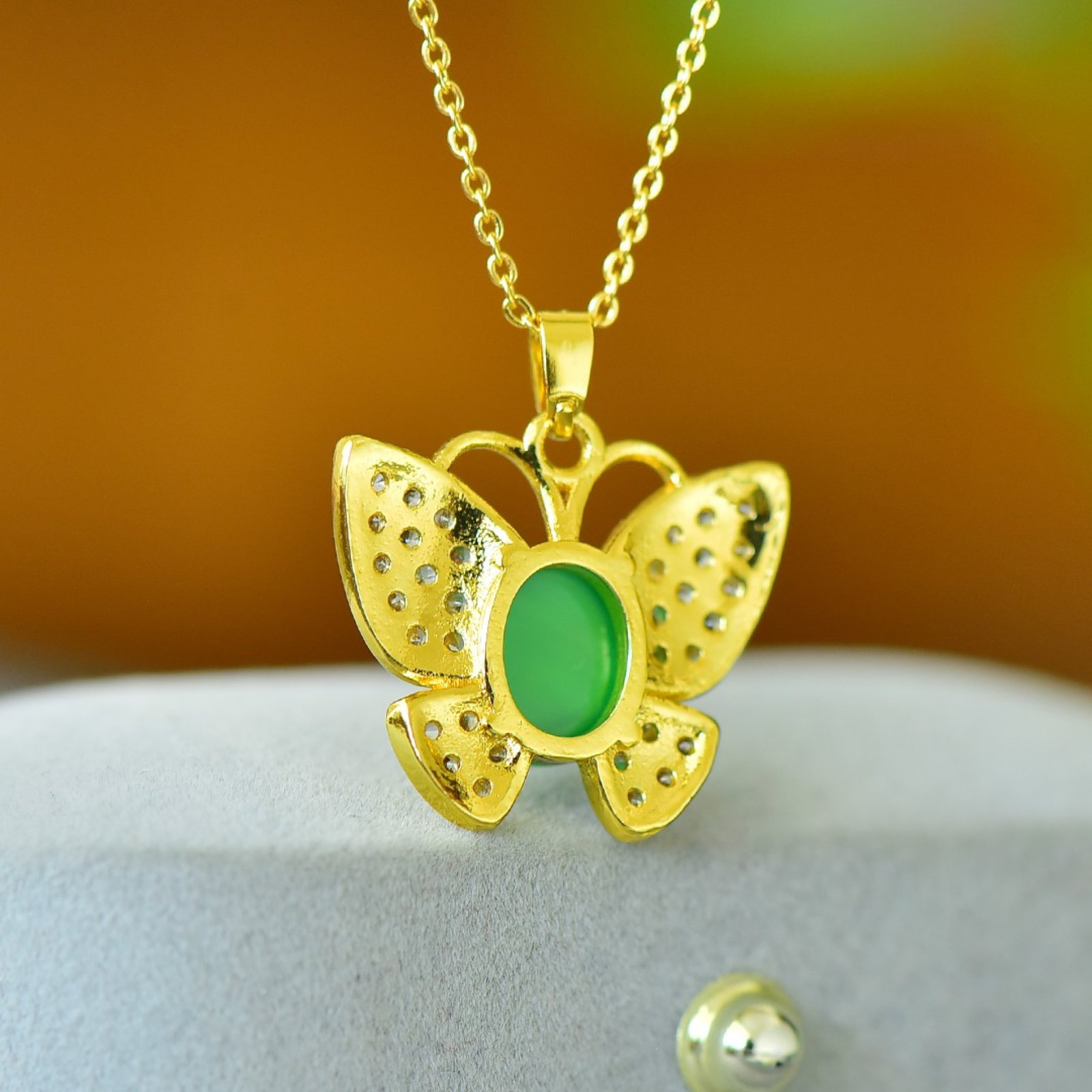 An Exquisite Butterfly Pendant,Inlaid Diamond - 5