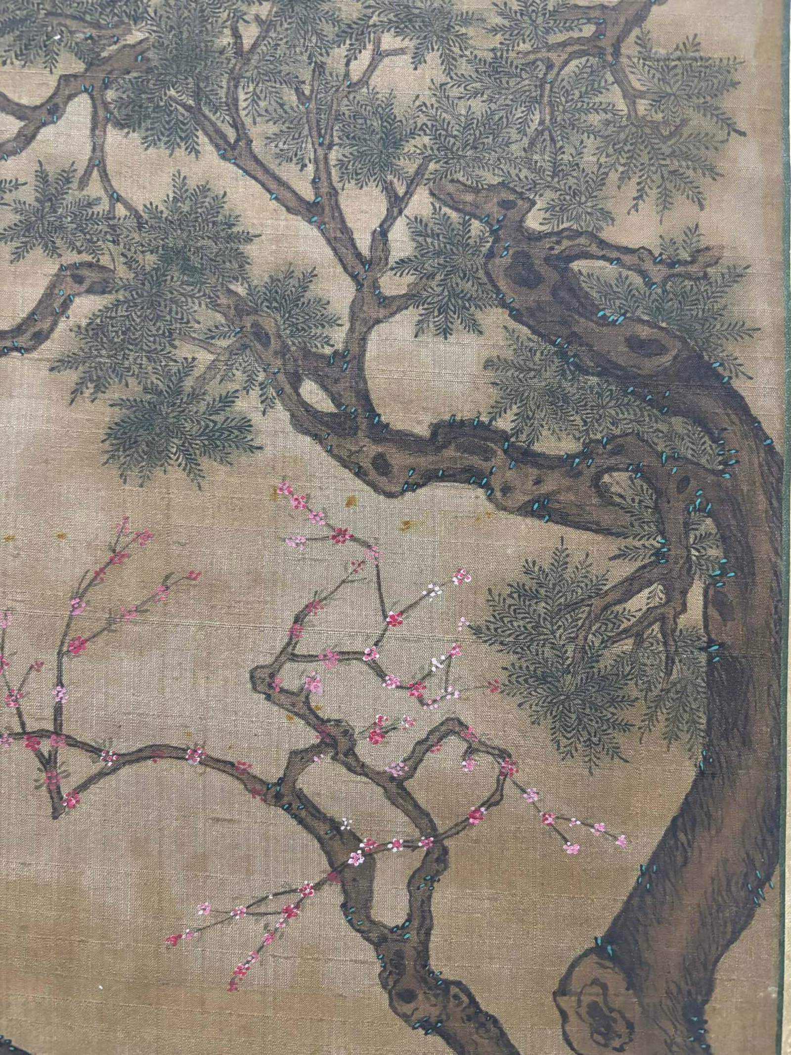 A Chinese Vertical Scroll Ink Painting of Character and Story on Silk,Leng Mei - 3