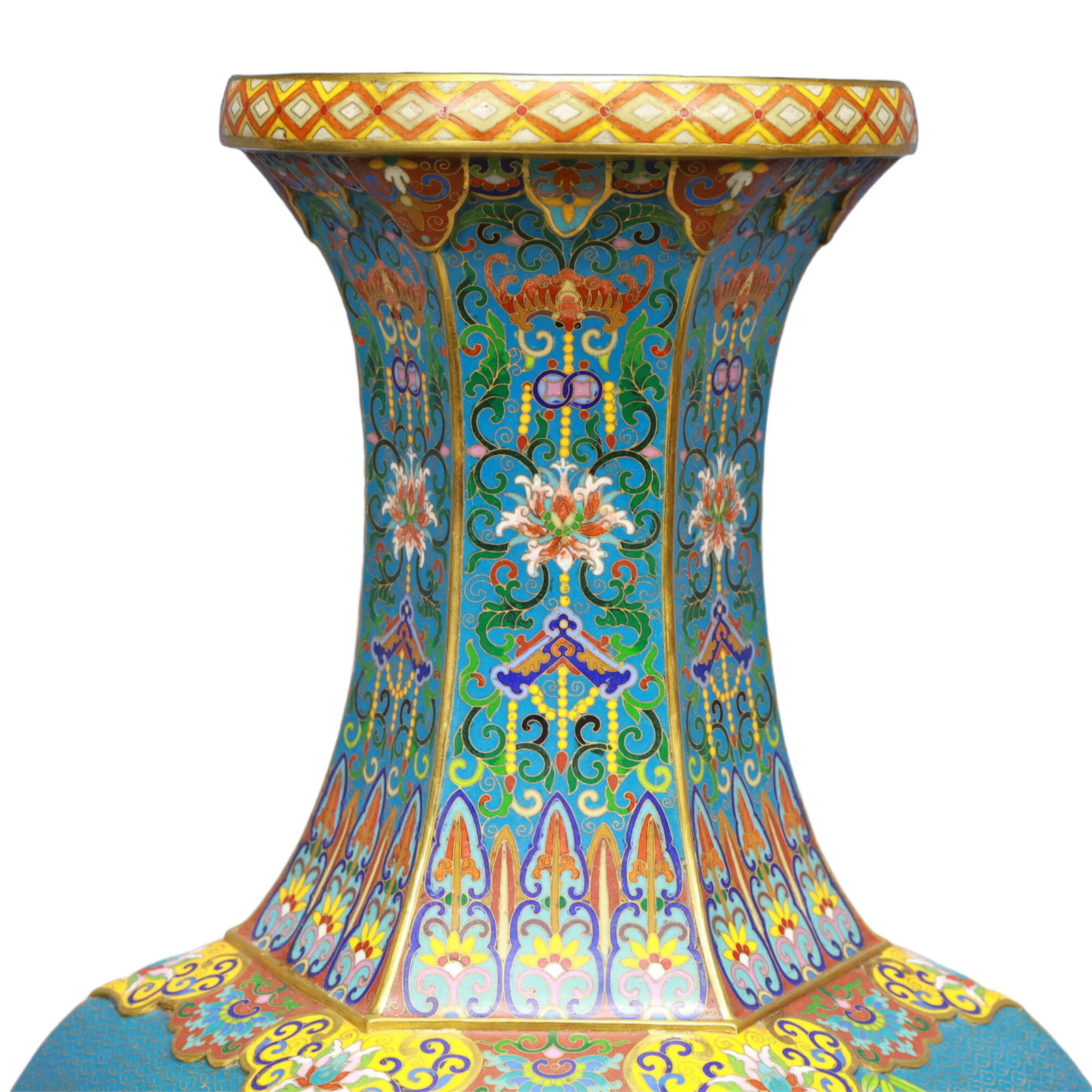 A Huge Cloisonne Figure,Deer and Crane Pattern Vase, - 2