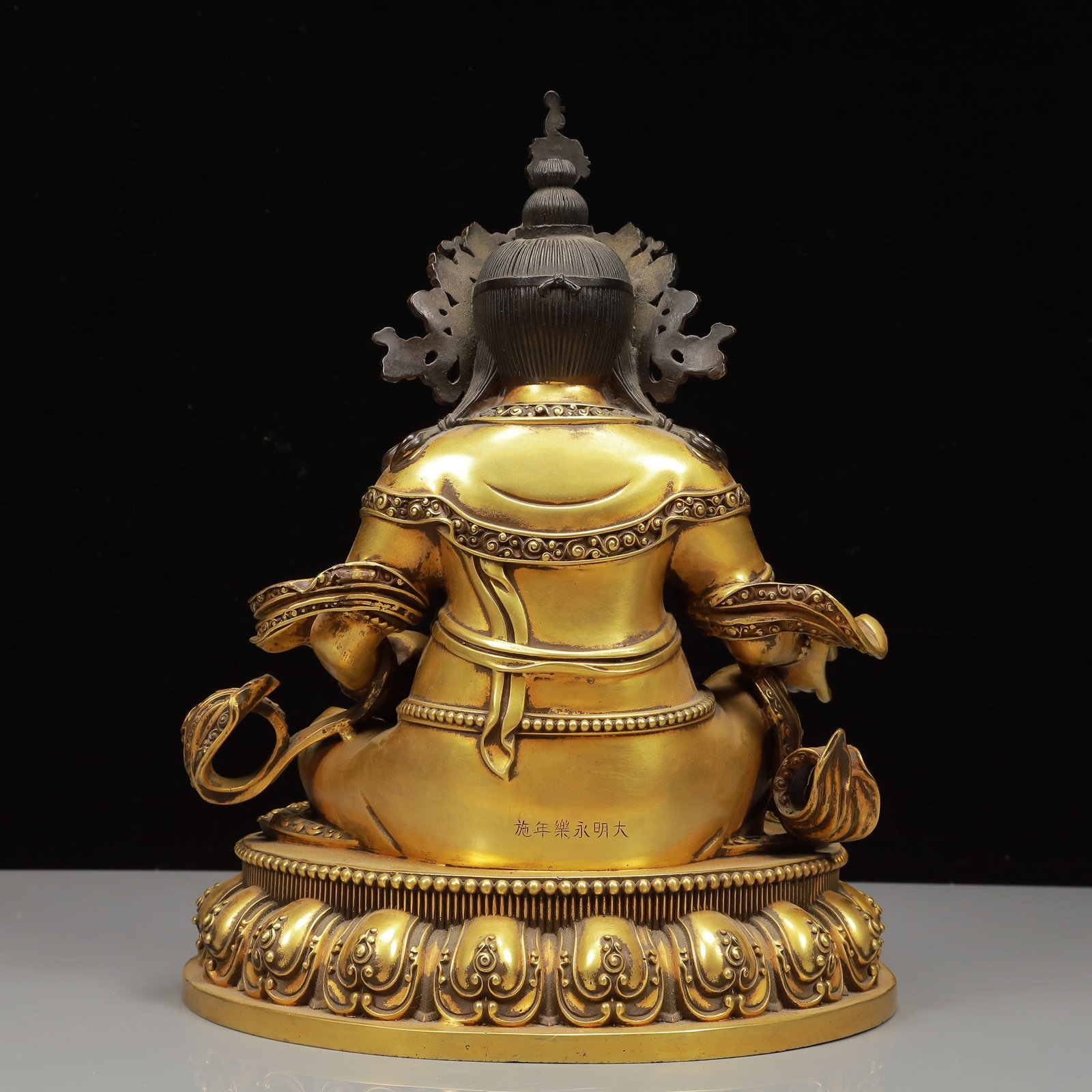 A Solemn Gilt Bronze Statue of Mammon - 10