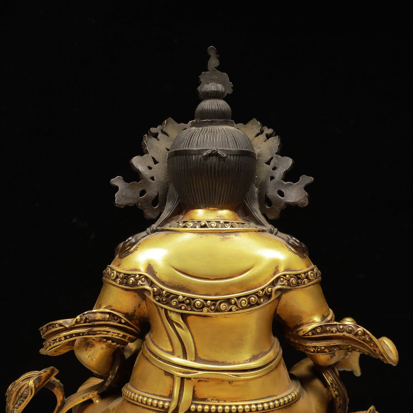 A Solemn Gilt Bronze Statue of Mammon - 11