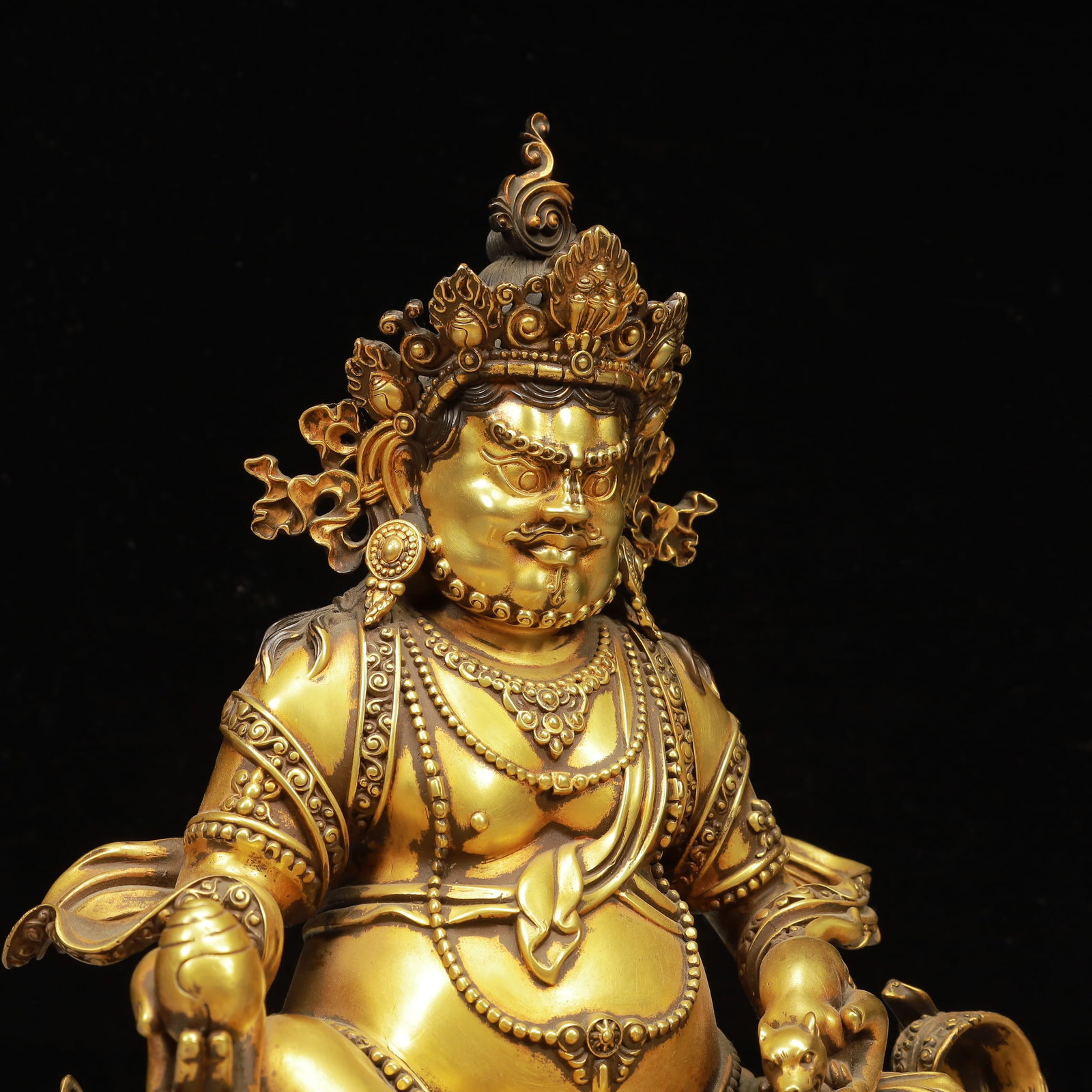 A Solemn Gilt Bronze Statue of Mammon - 8