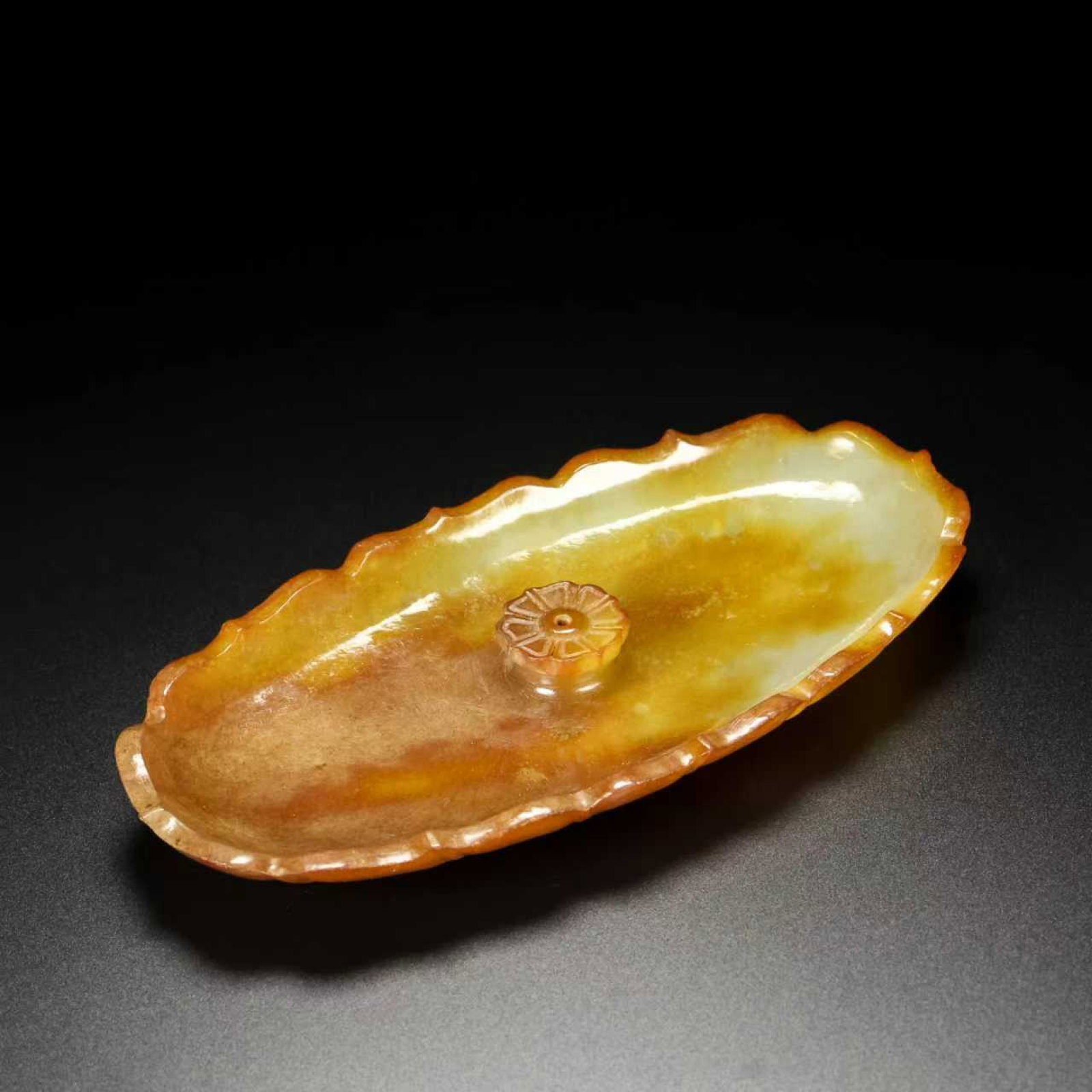 An Exquisite White Jade Flower Pattern Incense holder - 6